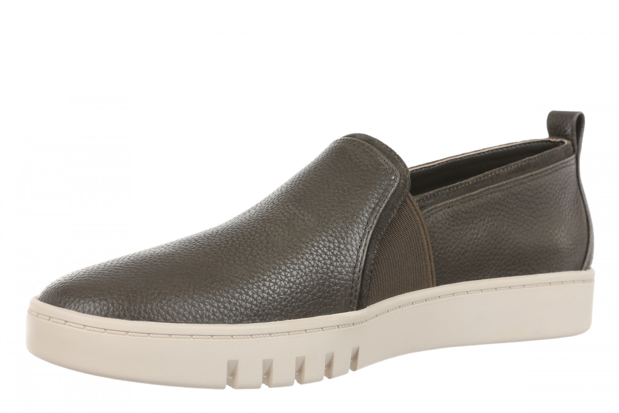 Vionic Cambria Womens Slip On Loafers - Dark Khaki - Left angle