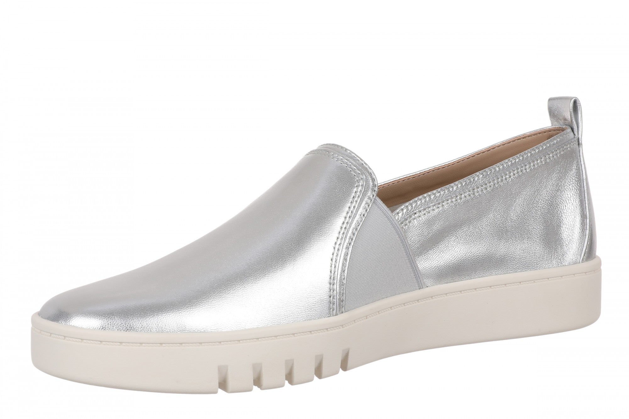 Vionic Cambria Womens Slip On Loafers - Silver - Left angle