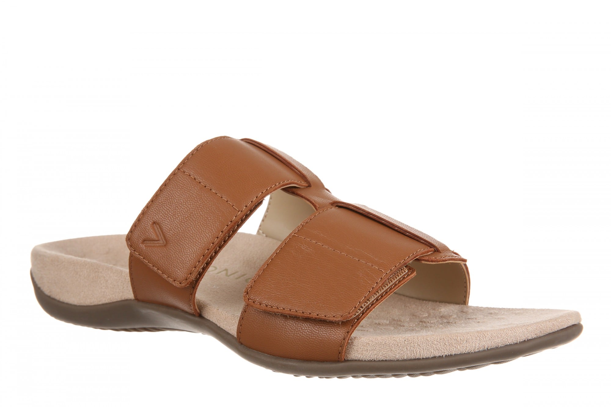Vionic Riley Women's Cushioned Slide Sandal - Tan - Angle main