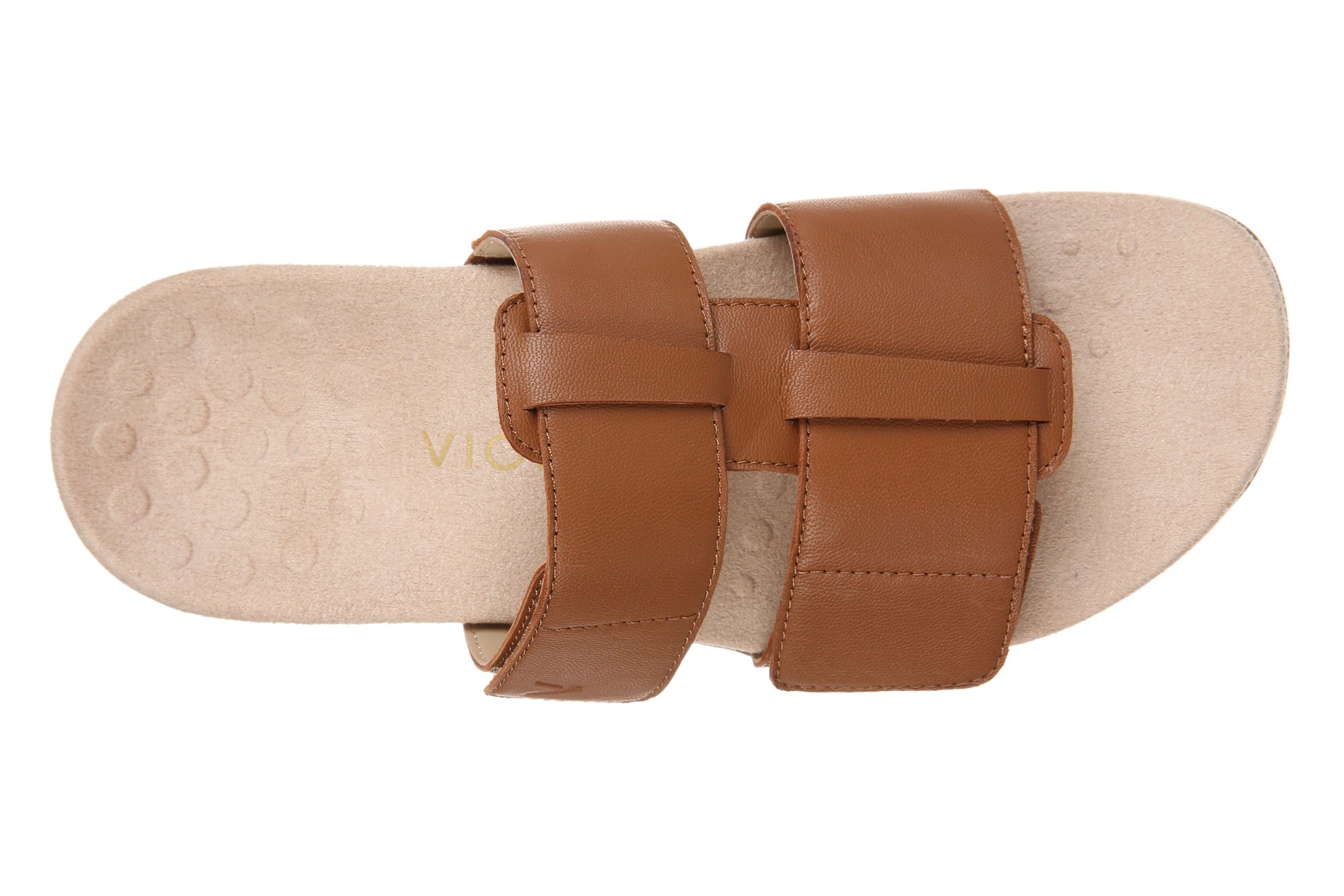 Vionic Riley Women's Cushioned Slide Sandal - Tan - Top