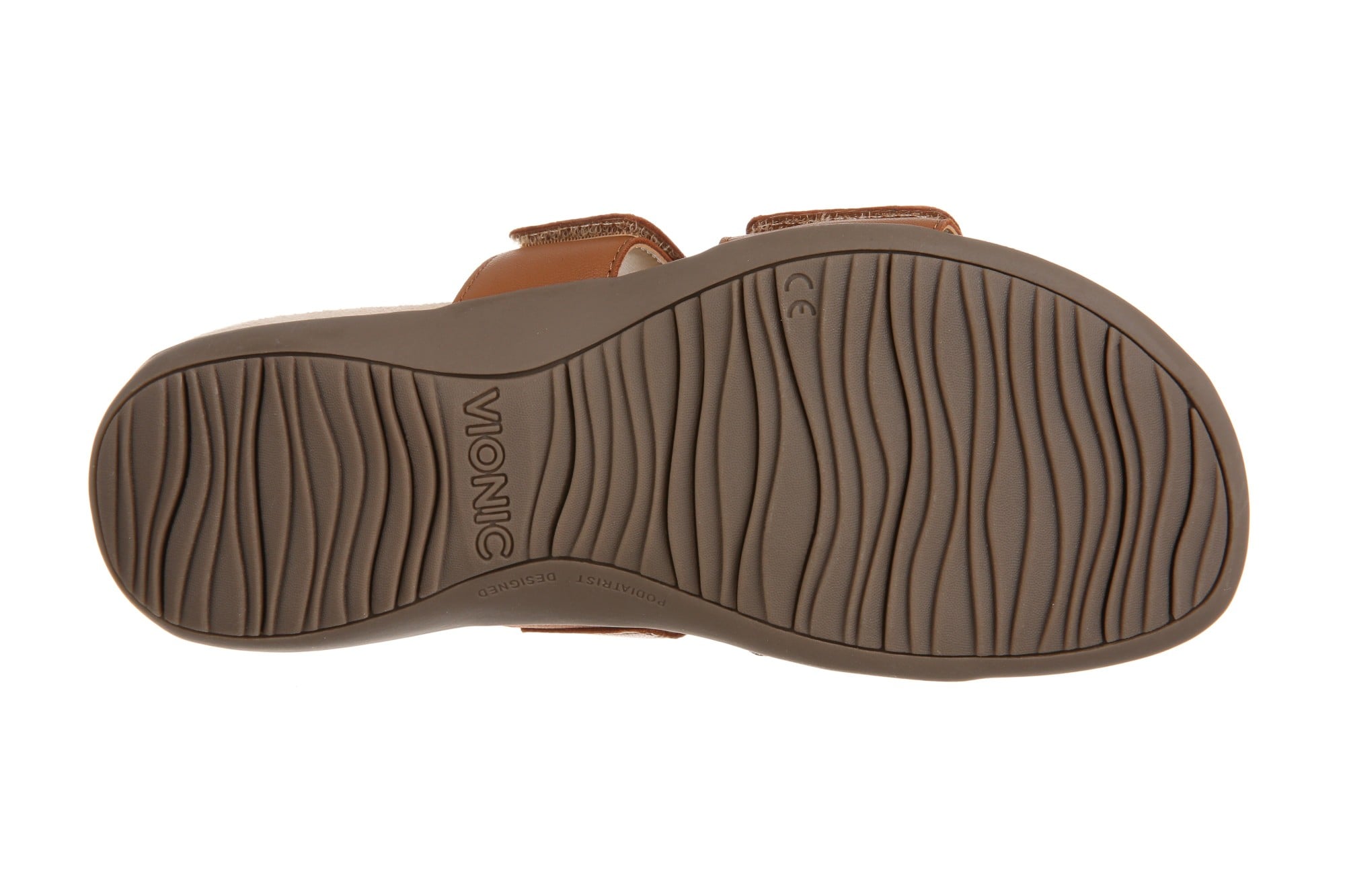 Vionic Riley Women's Cushioned Slide Sandal - Tan - Bottom