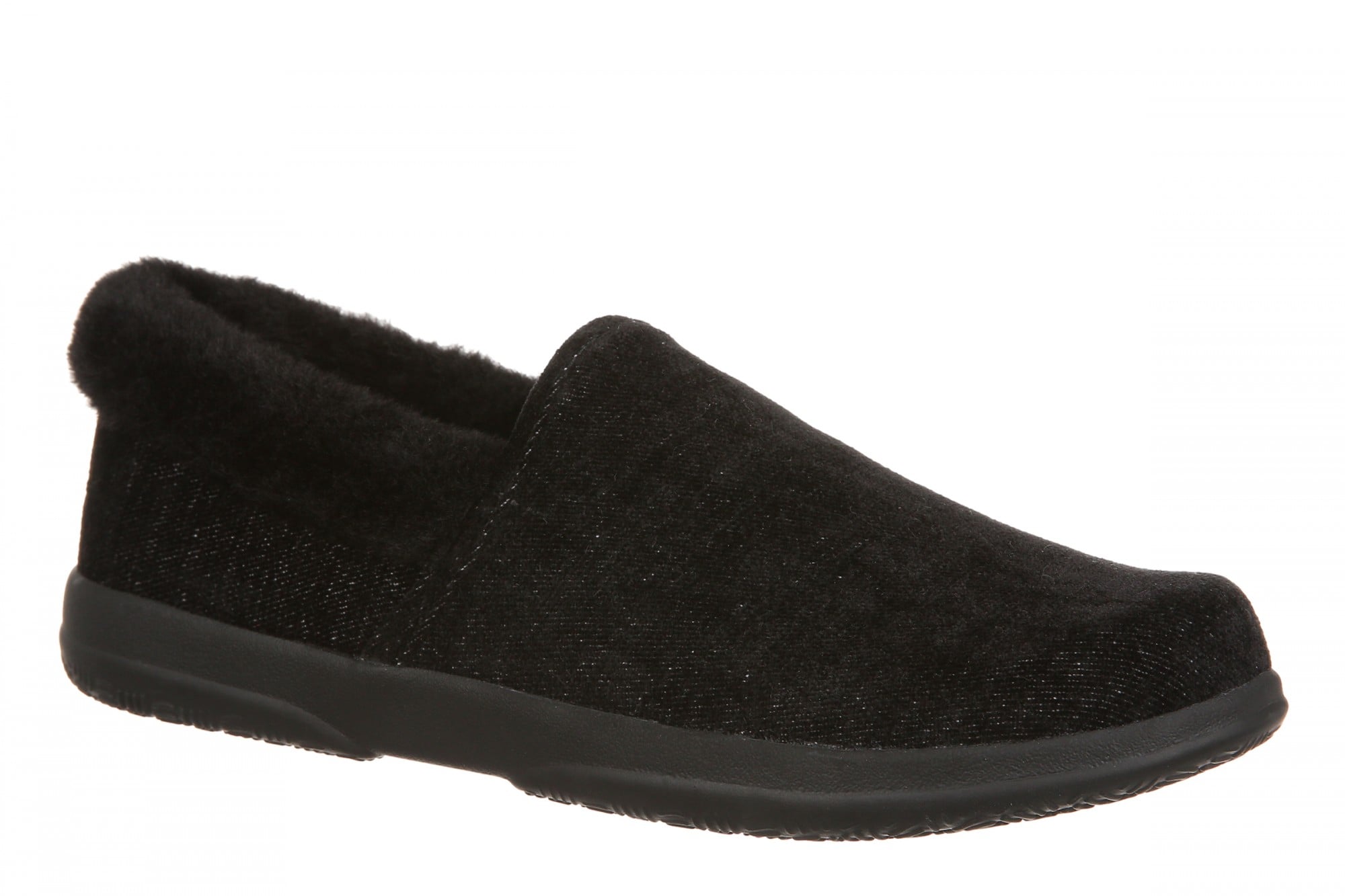 Vionic Clare Slipper - Women's Cozy Orthotic Arch Support Slippers in Black