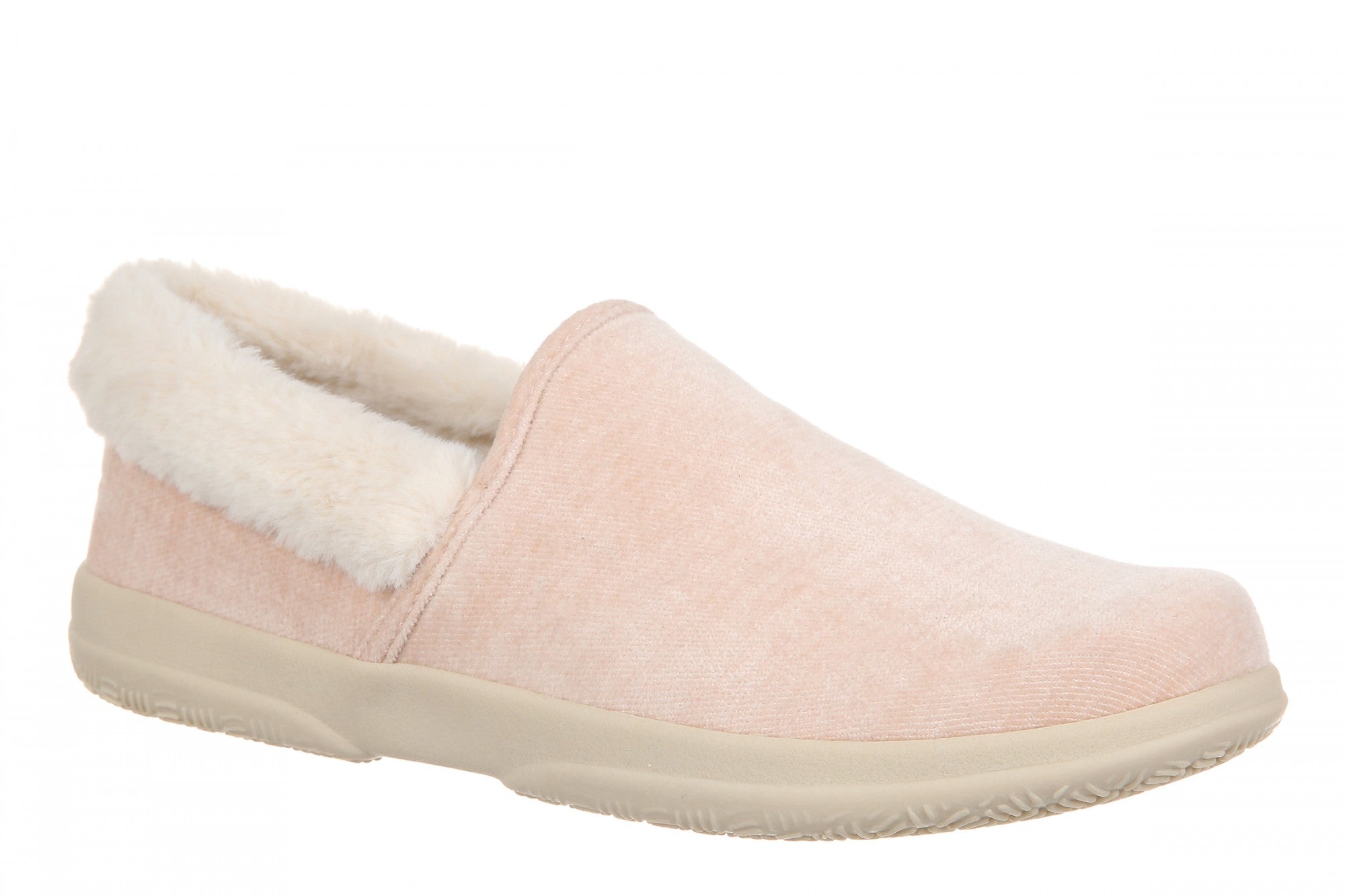 Vionic Clare Slipper - Women's Cozy Orthotic Arch Support Slippers - Light Pink - Angle main