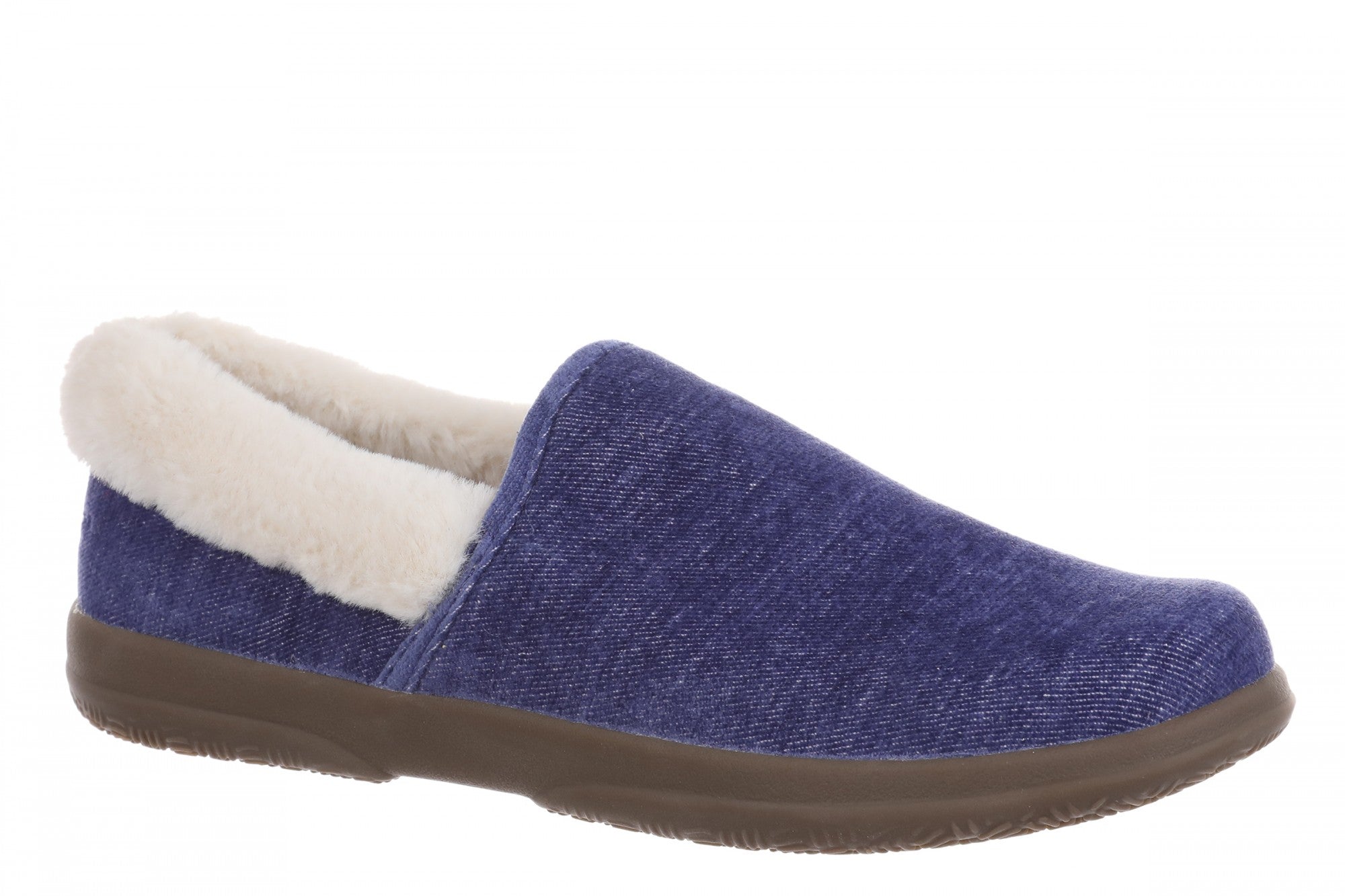 Vionic Clare Slipper - Women's Cozy Orthotic Arch Support Slippers in Denim