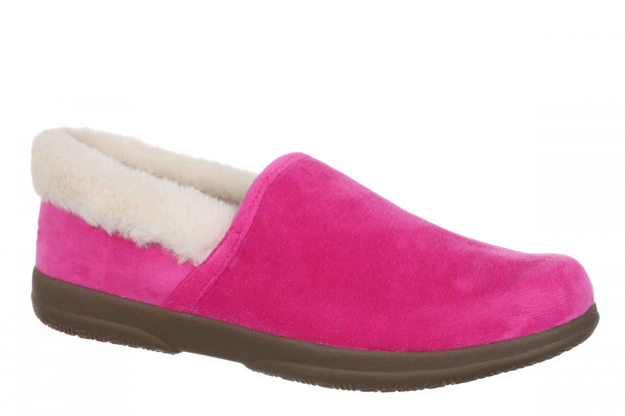 Vionic Clare Slipper - Women's Cozy Orthotic Arch Support Slippers in Fuchsia