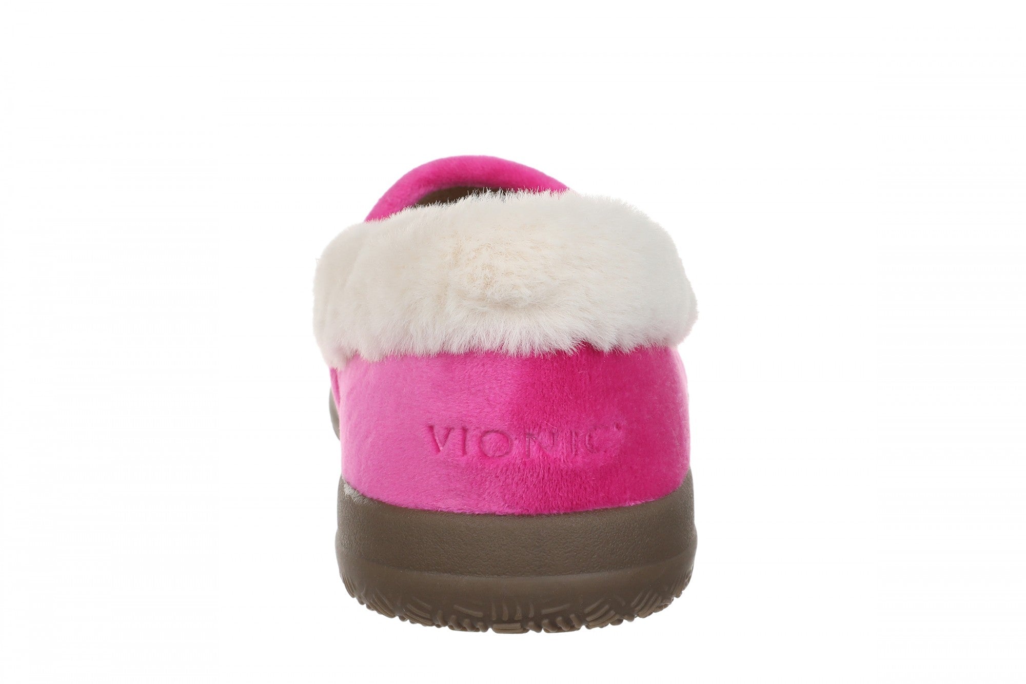 Vionic Clare Slipper - Women's Cozy Orthotic Arch Support Slippers - Fuchsia - Back