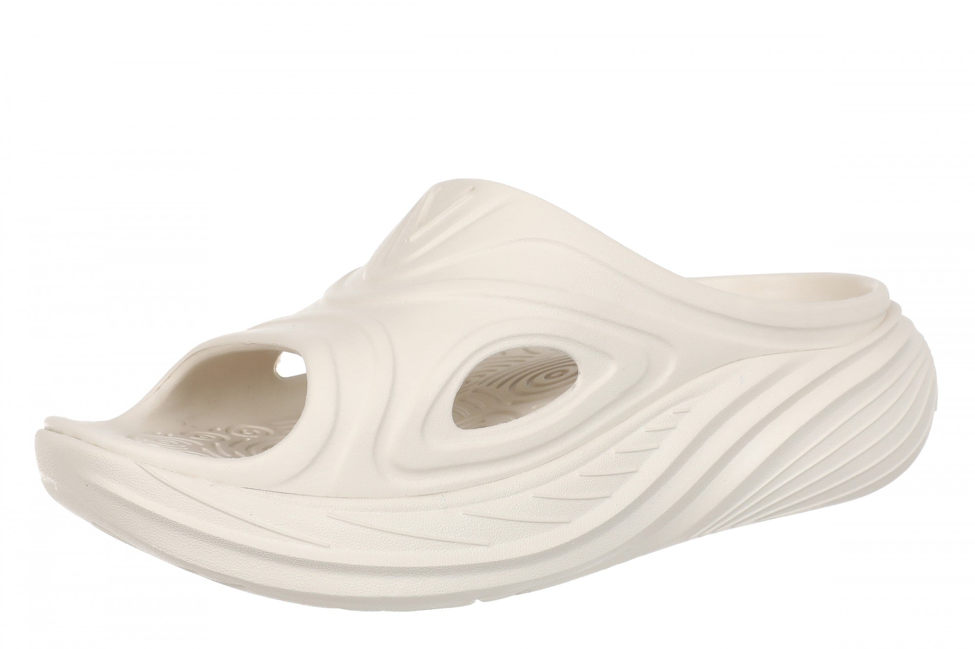 Vionic Cove Rx Unisex Slide Sandal - Cream - Left angle
