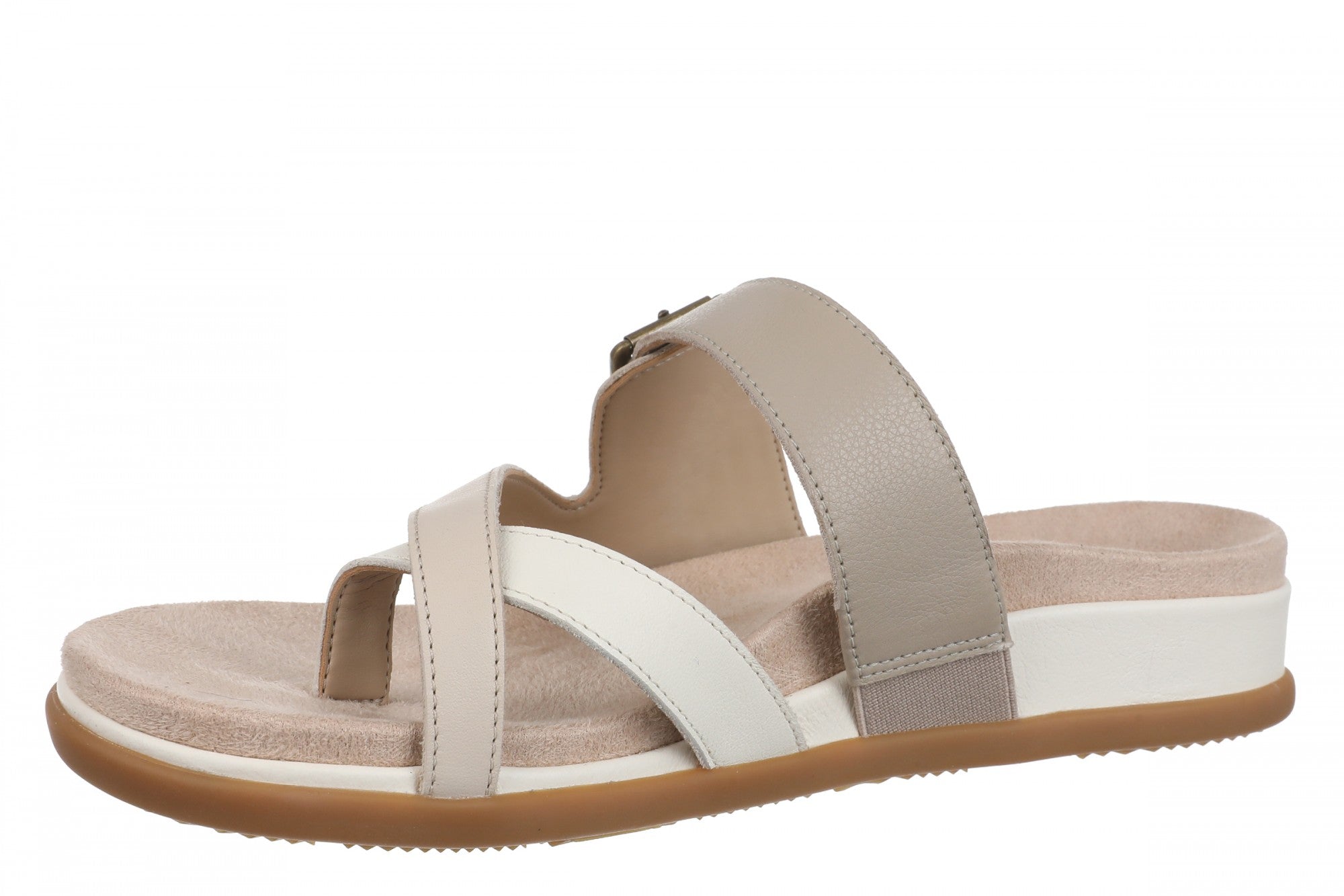 Vionic Carmela Women's Thong Sandals - Ivory Multi - Left angle