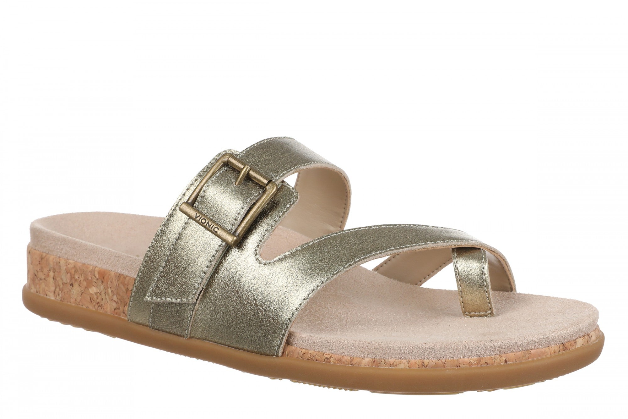 Vionic Carmela Women's Thong Sandals - Gold - Angle main
