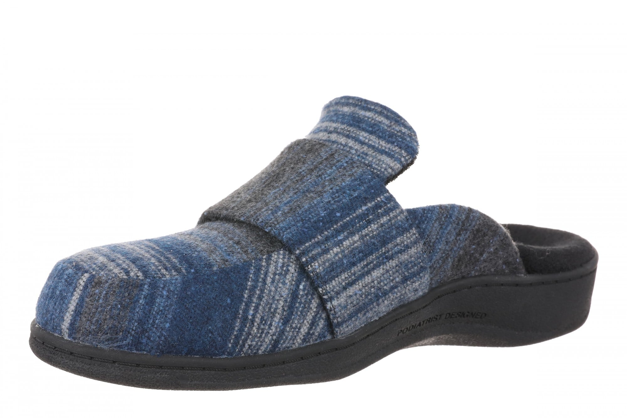 Vionic Gemma II Women's Mule/Clog Slipper - Dark Denim Multi - Left angle