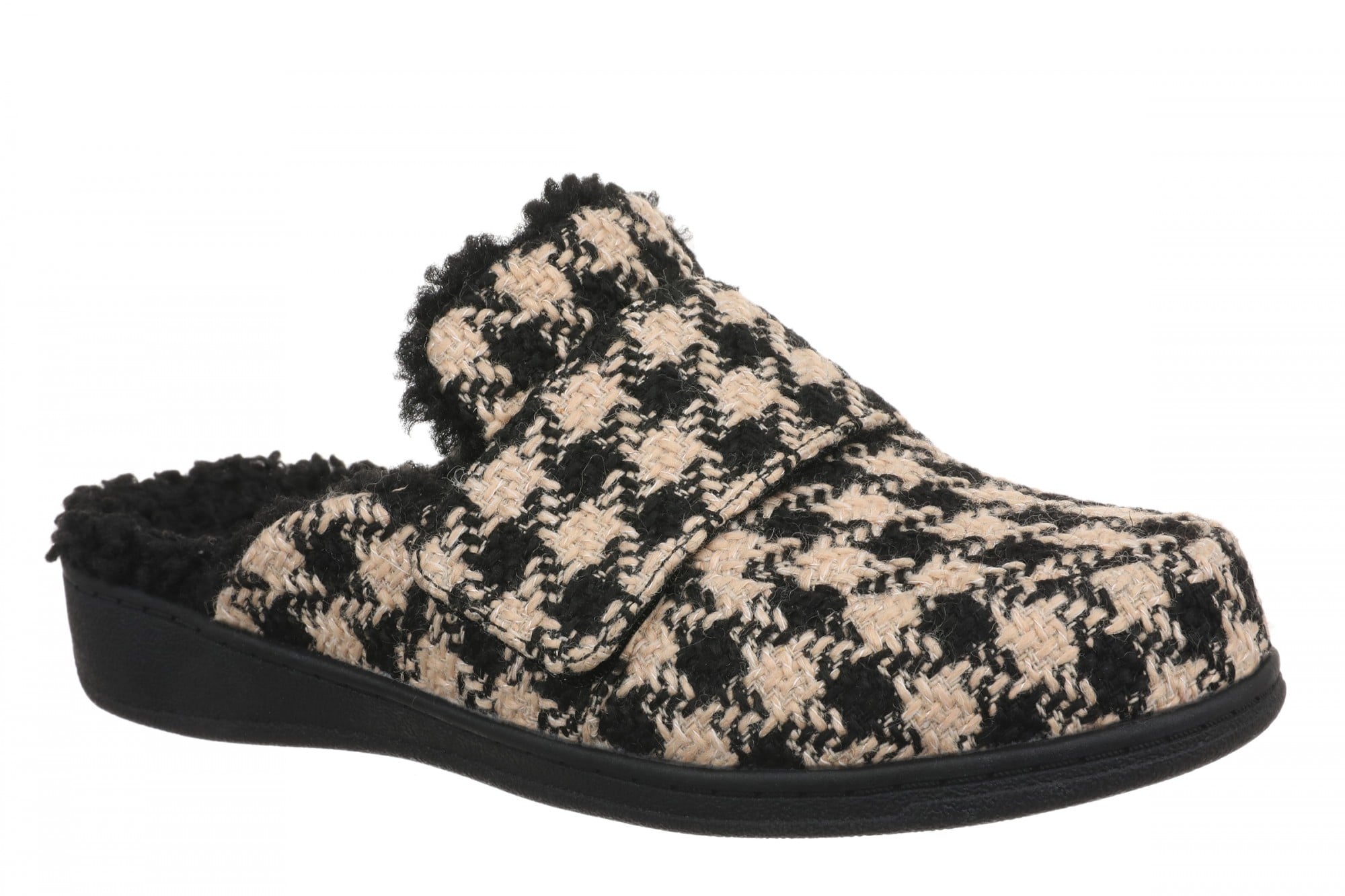 Vionic Gemma II Women's Mule/Clog Slipper in Black/cream