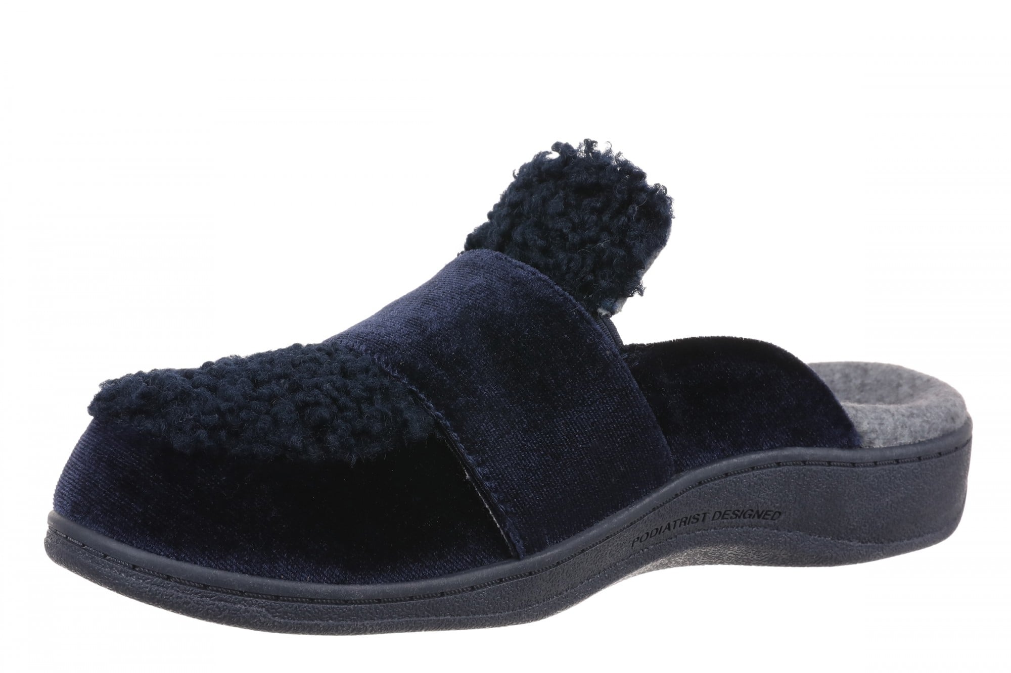 Vionic Gemma II Women's Mule/Clog Slipper - Navy Blazer - Left angle