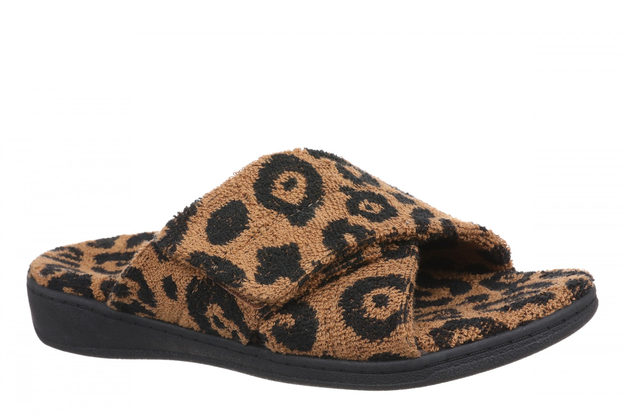 Vionic Relax II Women's Orthotic Slide Slippers in Brown Multi Terry