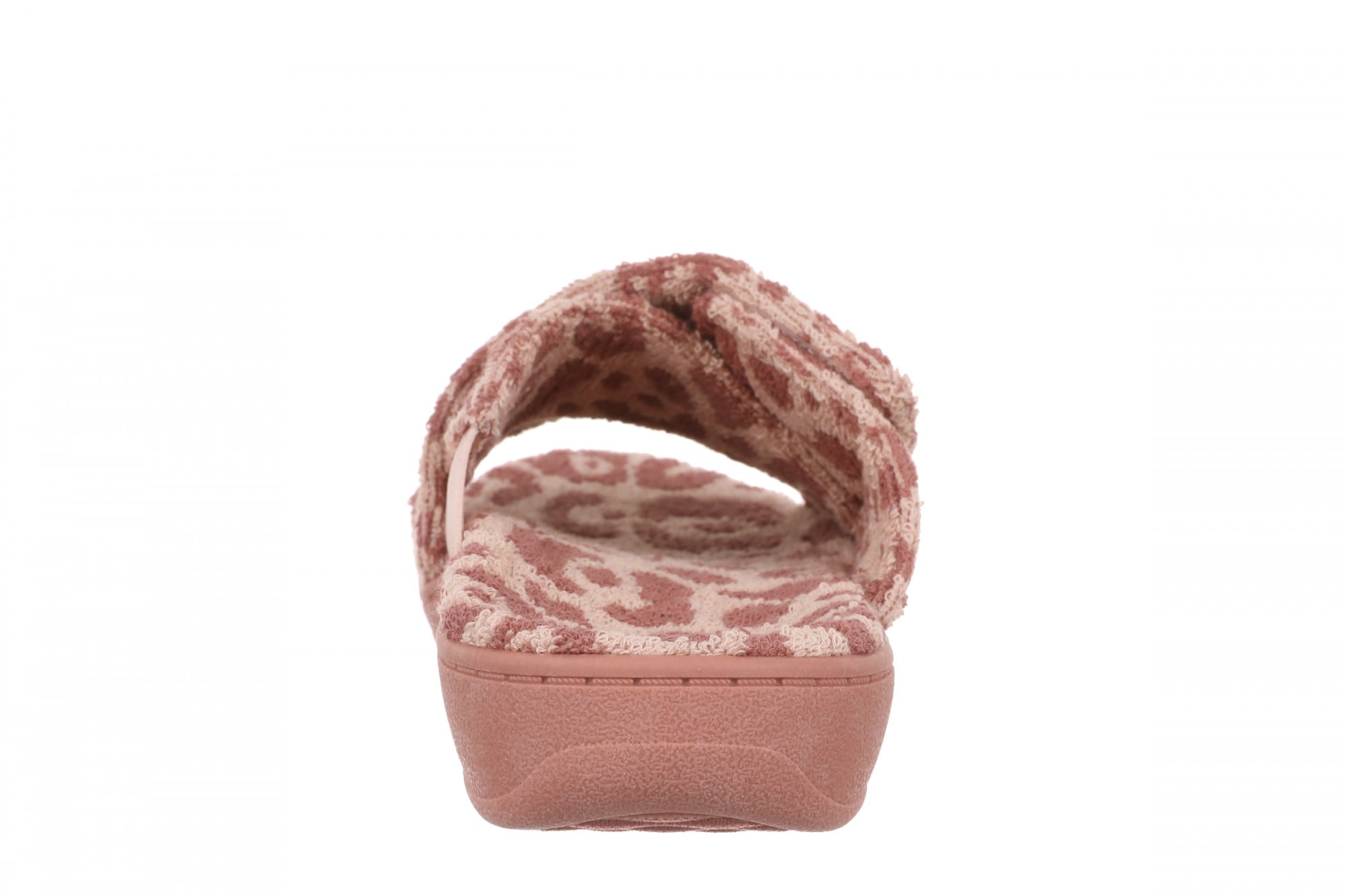Vionic Relax II Women's Orthotic Slide Slippers - Pink Multi Terry - Back