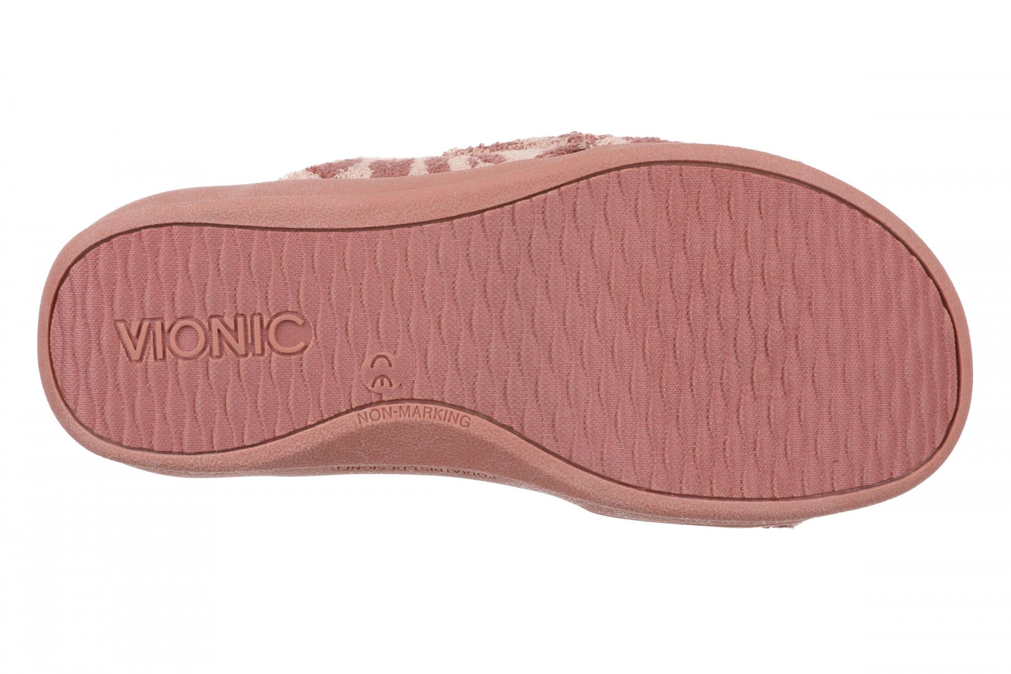 Vionic Relax II Women's Orthotic Slide Slippers - Pink Multi Terry - Bottom