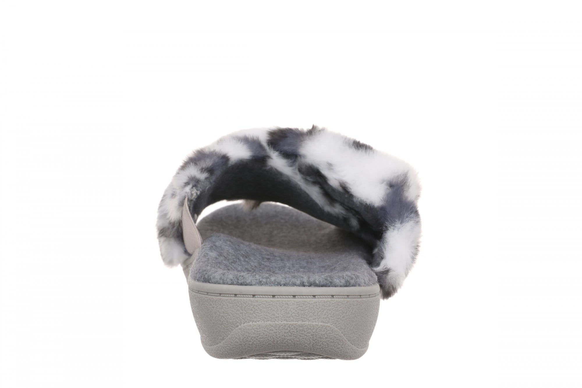 Vionic Relax II Women's Orthotic Slide Slippers - White Multi Leopard - Back