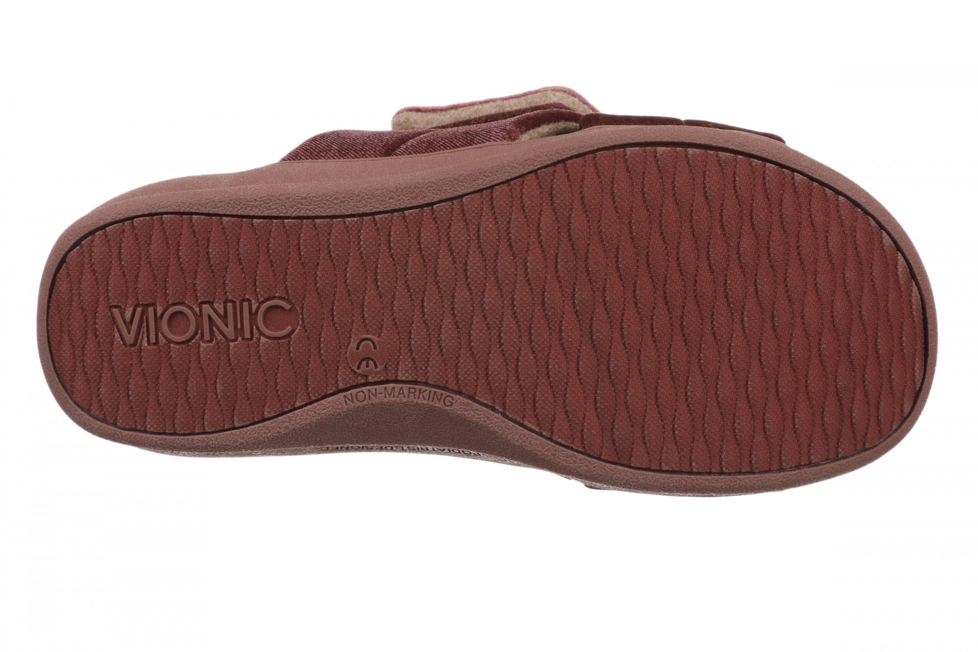Vionic Relax II Women's Orthotic Slide Slippers - Sable Velvet - Bottom