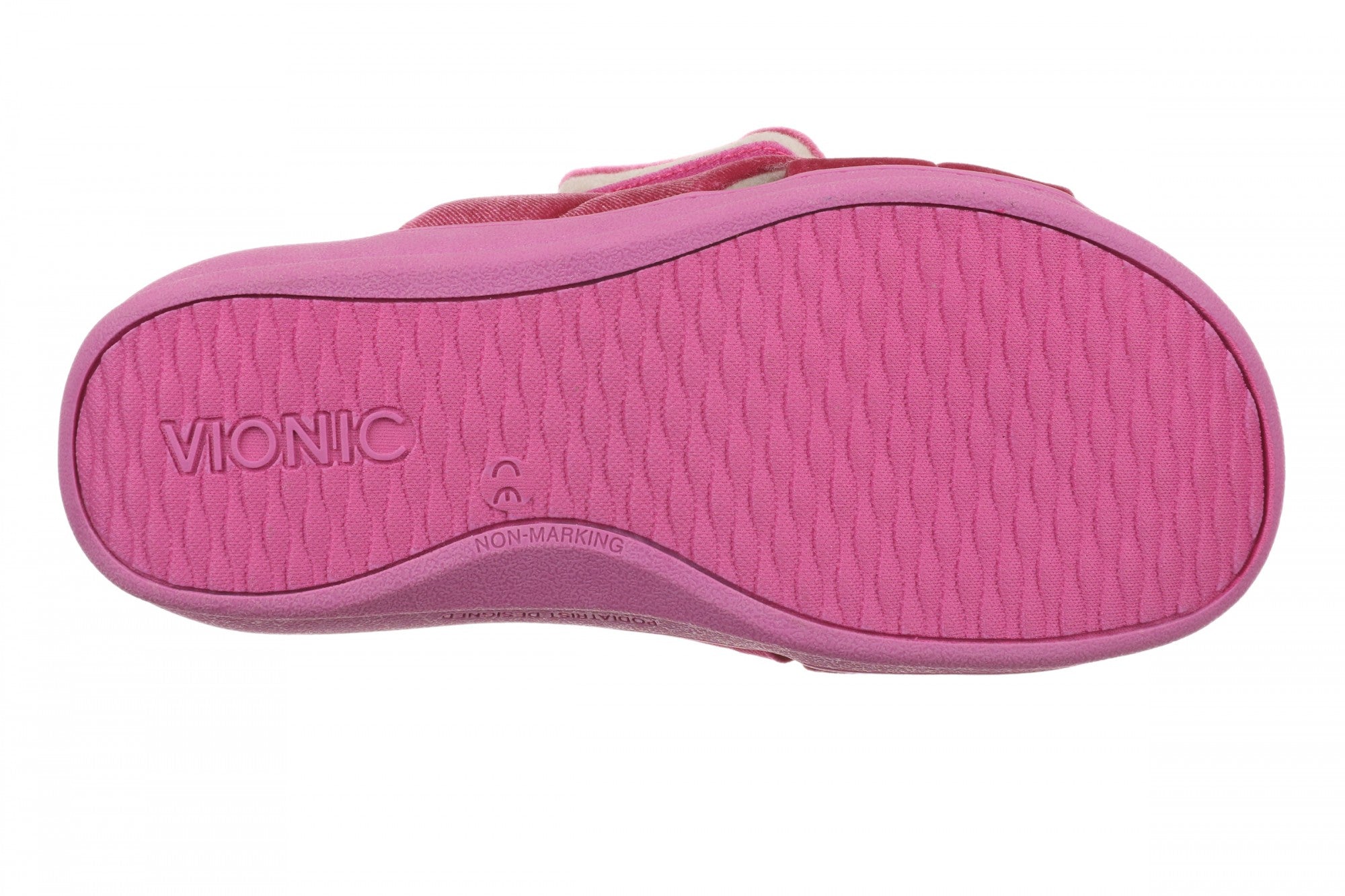 Vionic Relax II Women's Orthotic Slide Slippers - Rose Violet Velvet - Bottom
