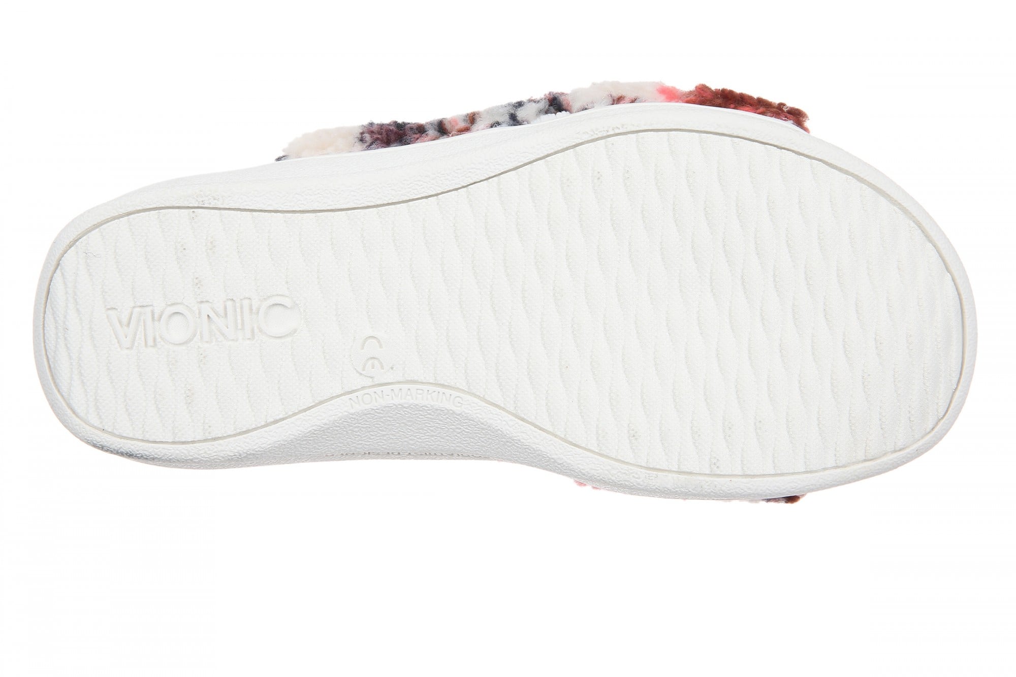 Vionic Relax II Women's Orthotic Slide Slippers - Ivory Floral - Bottom