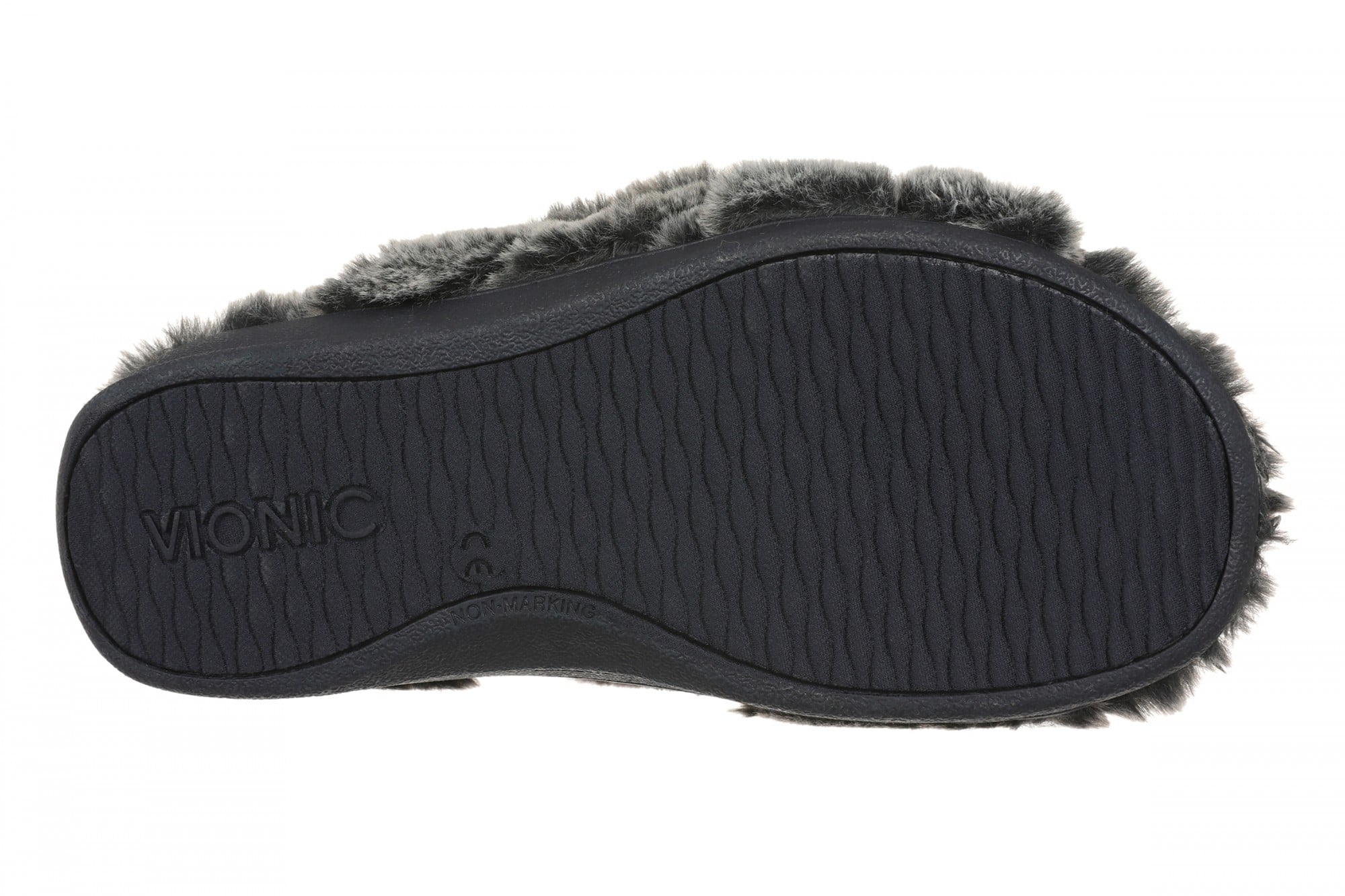 Vionic Relax II Women's Orthotic Slide Slippers - Dark Grey - Bottom