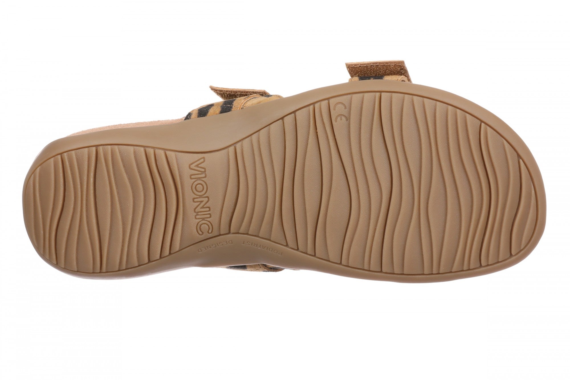 Vionic Reese Women's Slingback Sandal - Tan Leopard - Bottom