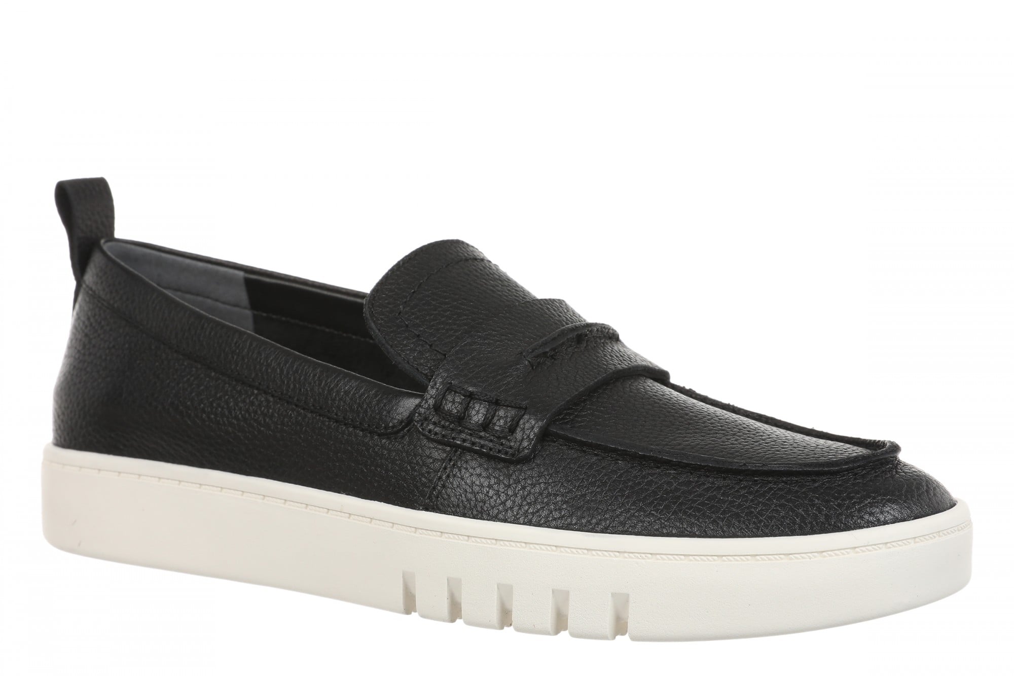 Vionic Chantel Women's Arch Support Slip-On Loafer Shoe in Black/Cream