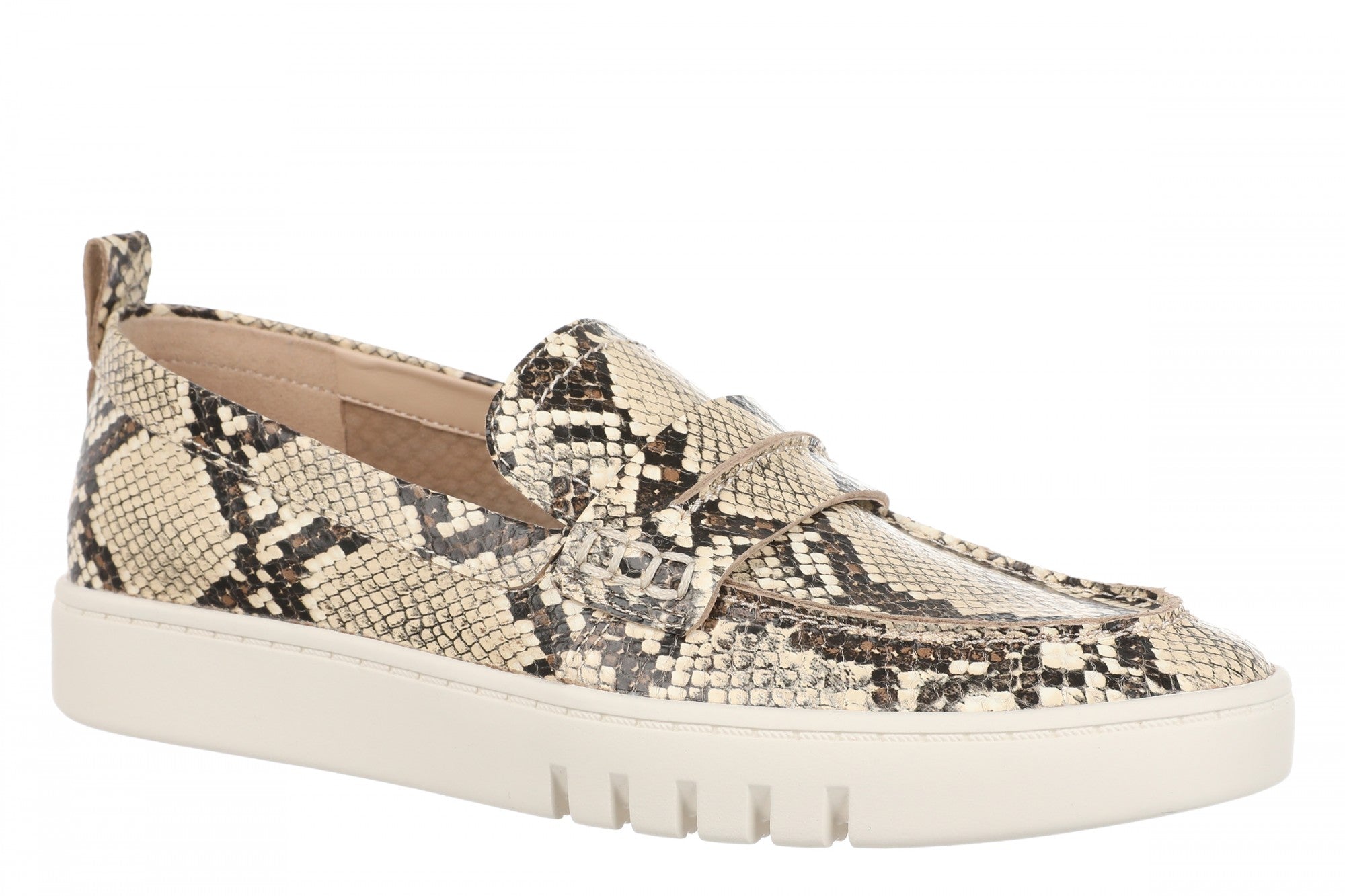 Vionic Chantel Women's Arch Support Slip-On Loafer Shoe in Ivory Multi
