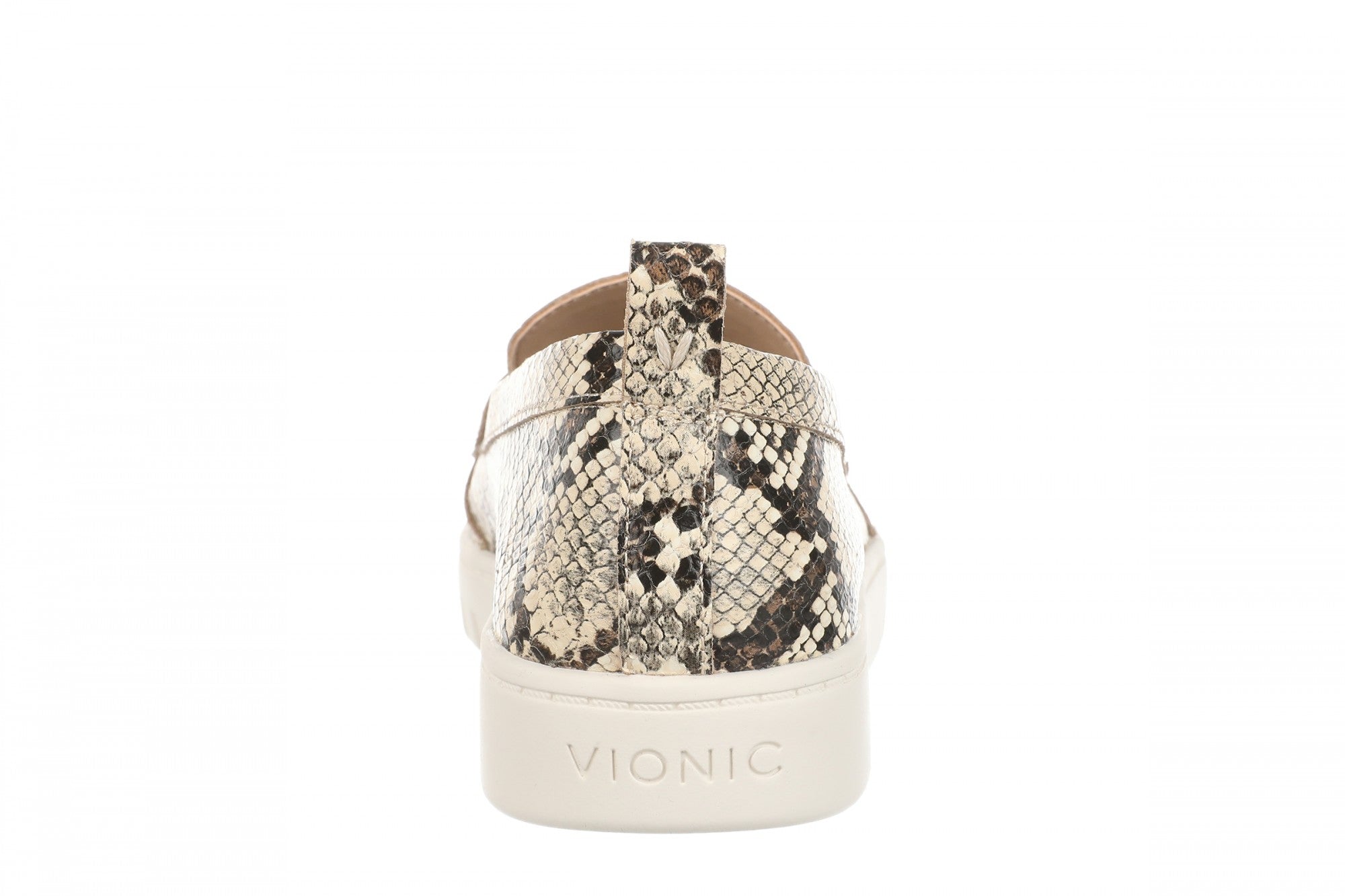 Vionic Chantel Women's Arch Support Slip-On Loafer Shoe - Ivory Multi - Back