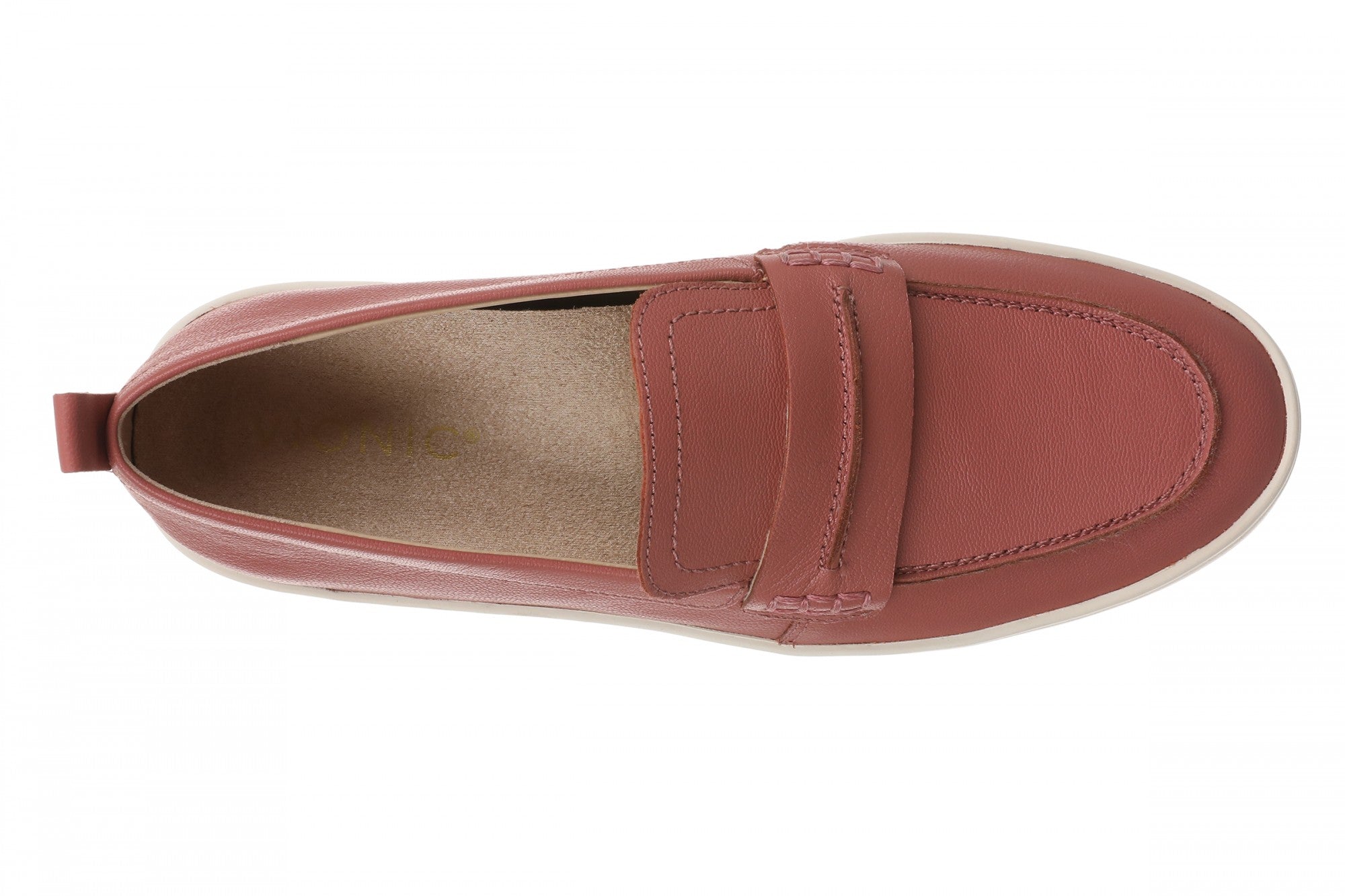 Vionic Chantel Women's Arch Support Slip-On Loafer Shoe - Withered Rose - Top