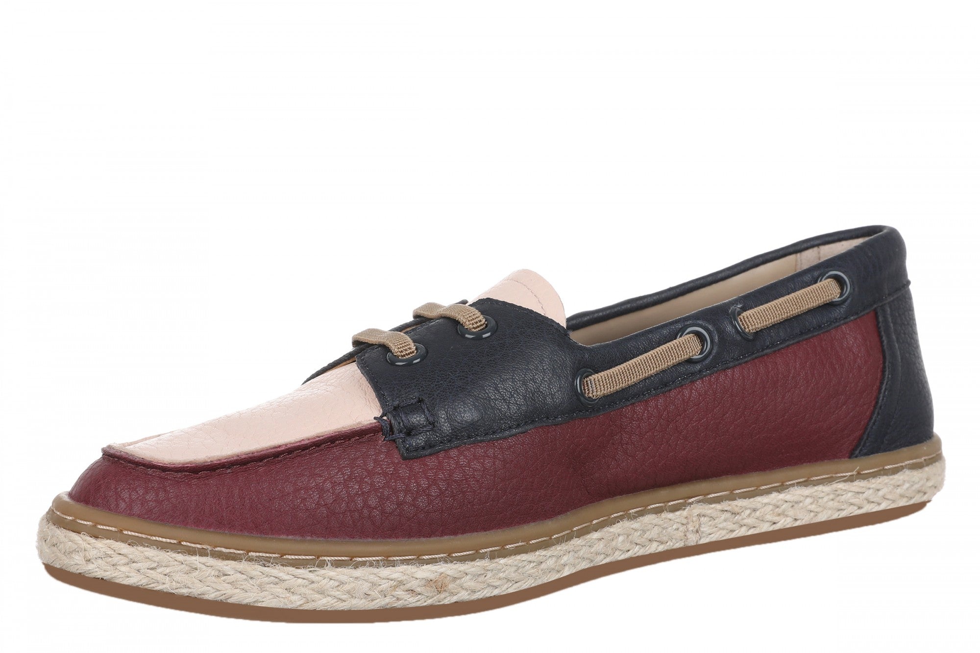 Vionic Bay Women's Boat Shoe - Comfort Loafer - Cherry Jubilee Multi - Left angle