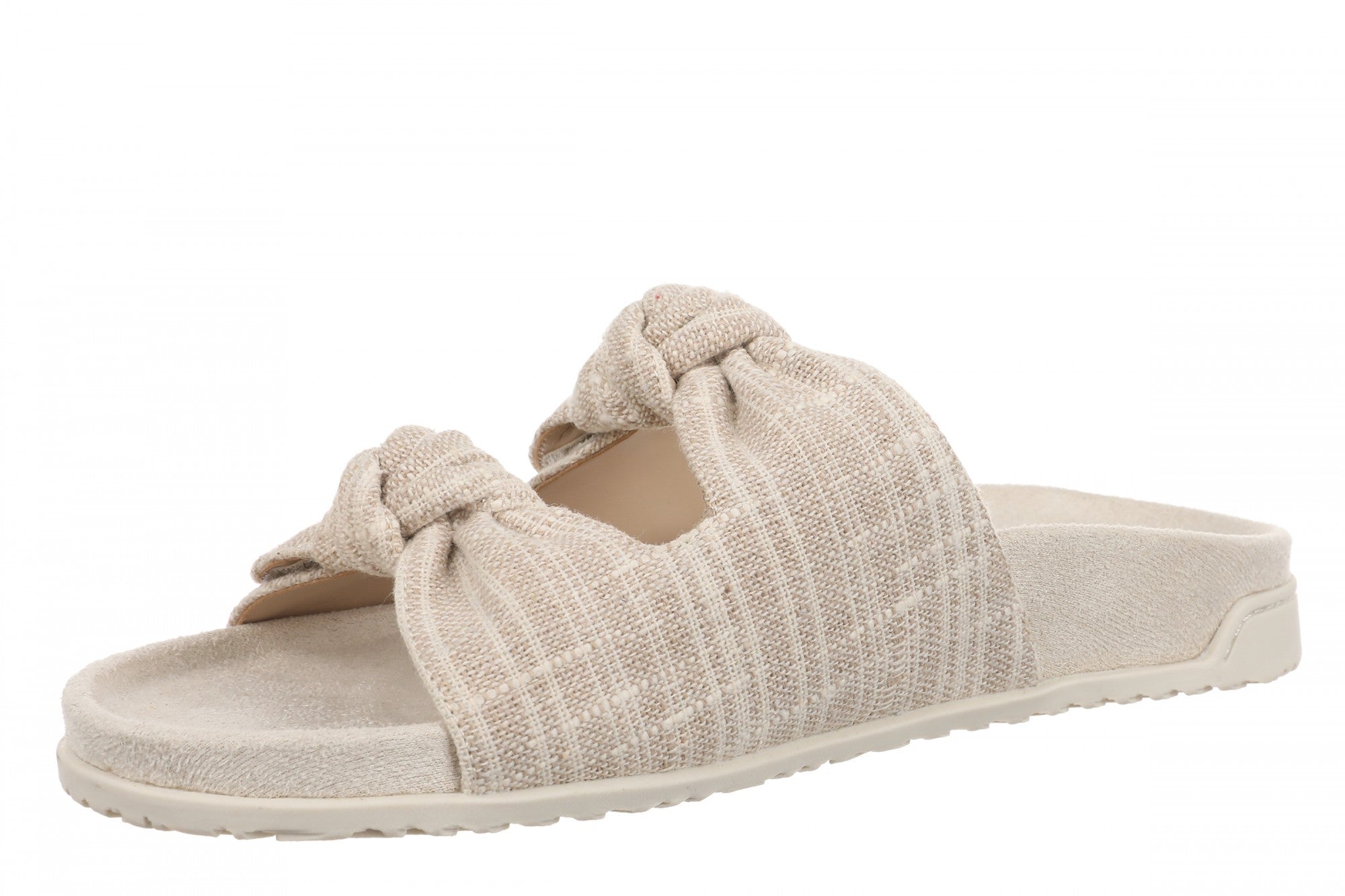 Vionic Elara Women's Orthotic Comfort Slide Sandals - Cream - Left angle