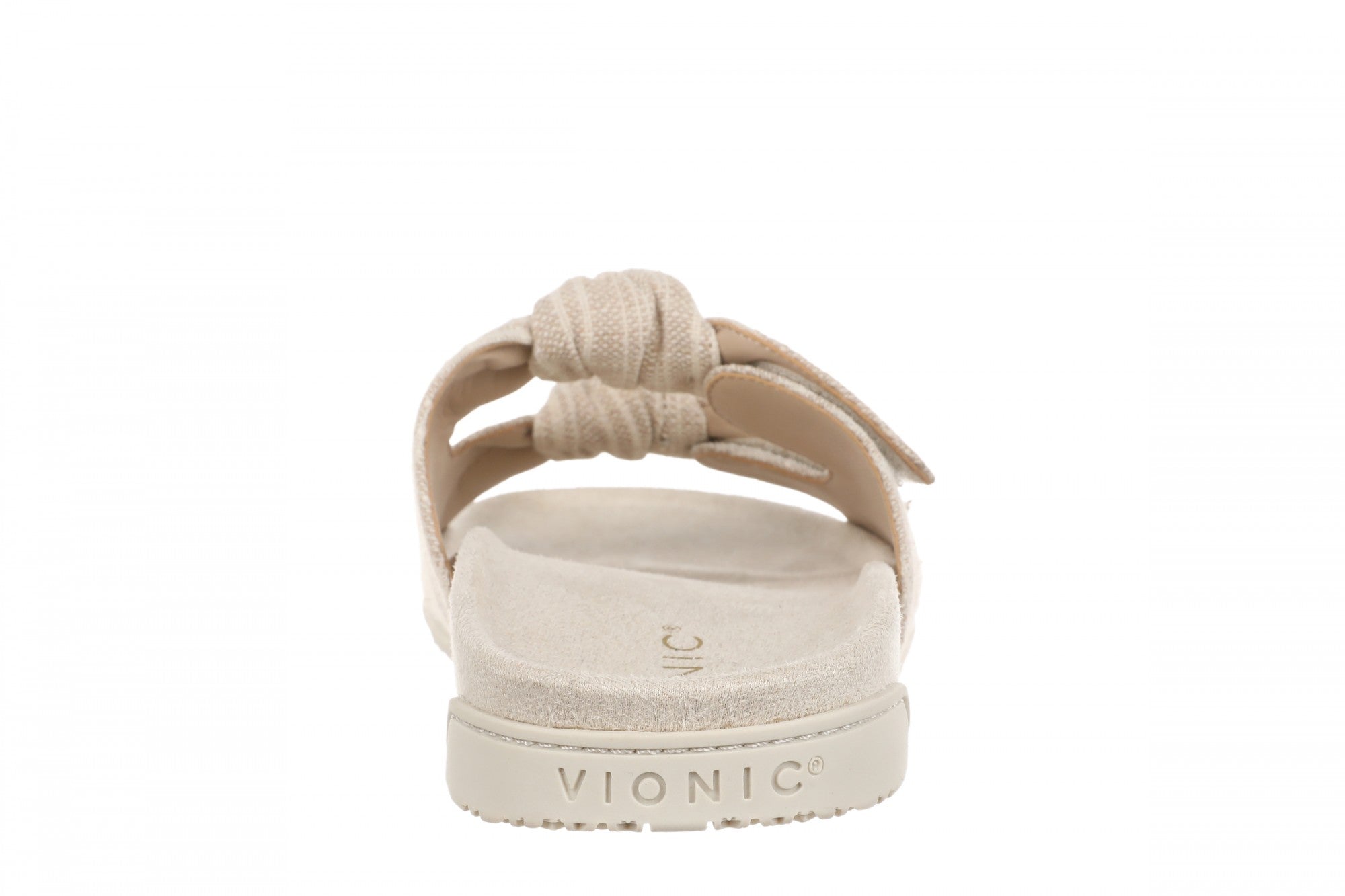 Vionic Elara Women's Orthotic Comfort Slide Sandals - Cream - Back