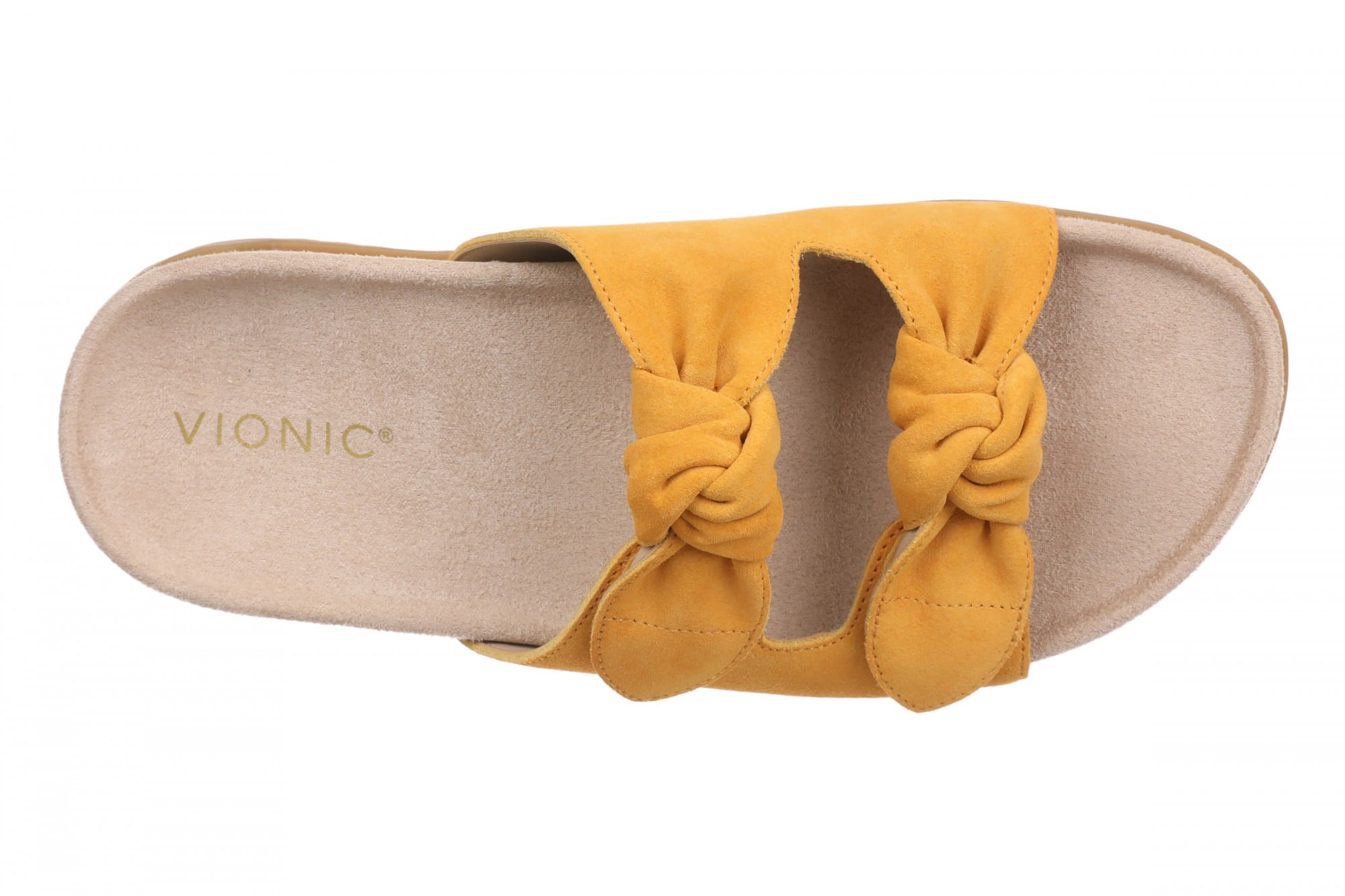 Vionic Elara Women's Orthotic Comfort Slide Sandals - Amber Yellow - Top
