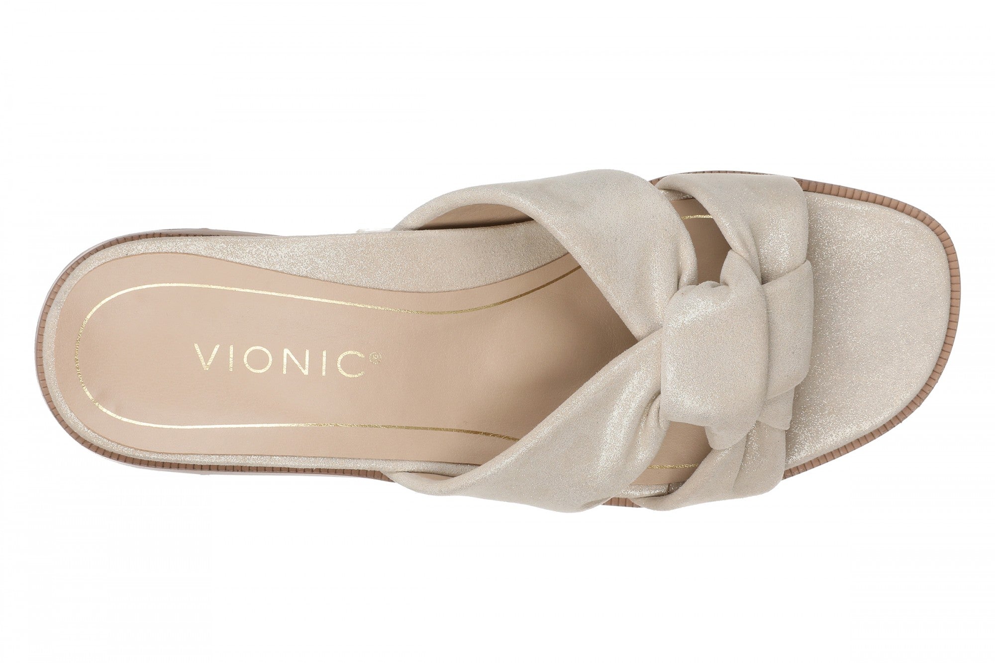 Vionic Mabel Women's Heeled Dressy Sandal - Gold - Top
