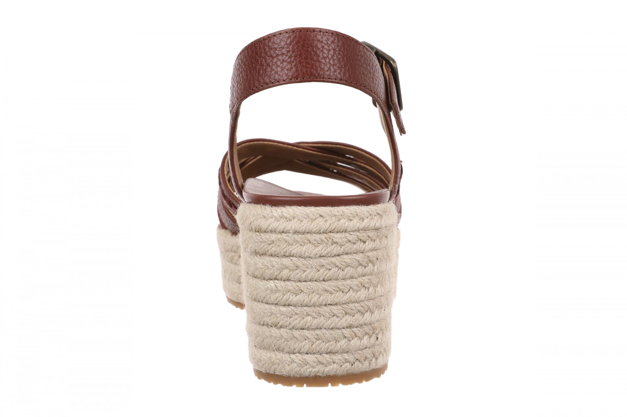 Vionic Dana Women's Orthotic Arch Support Espadrille Wedge Sandal - Sable - Back