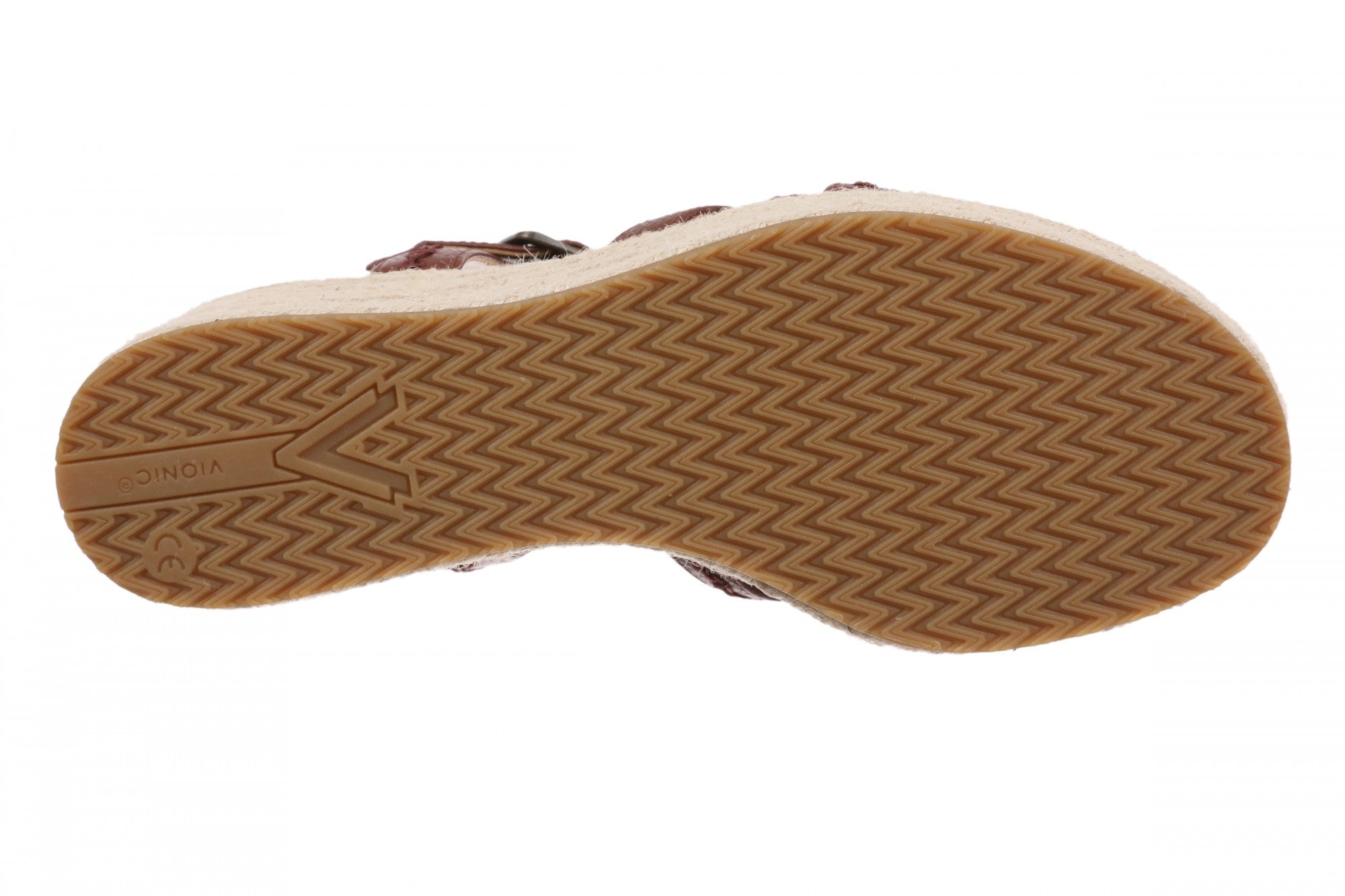 Vionic Dana Women's Orthotic Arch Support Espadrille Wedge Sandal - Sable - Bottom