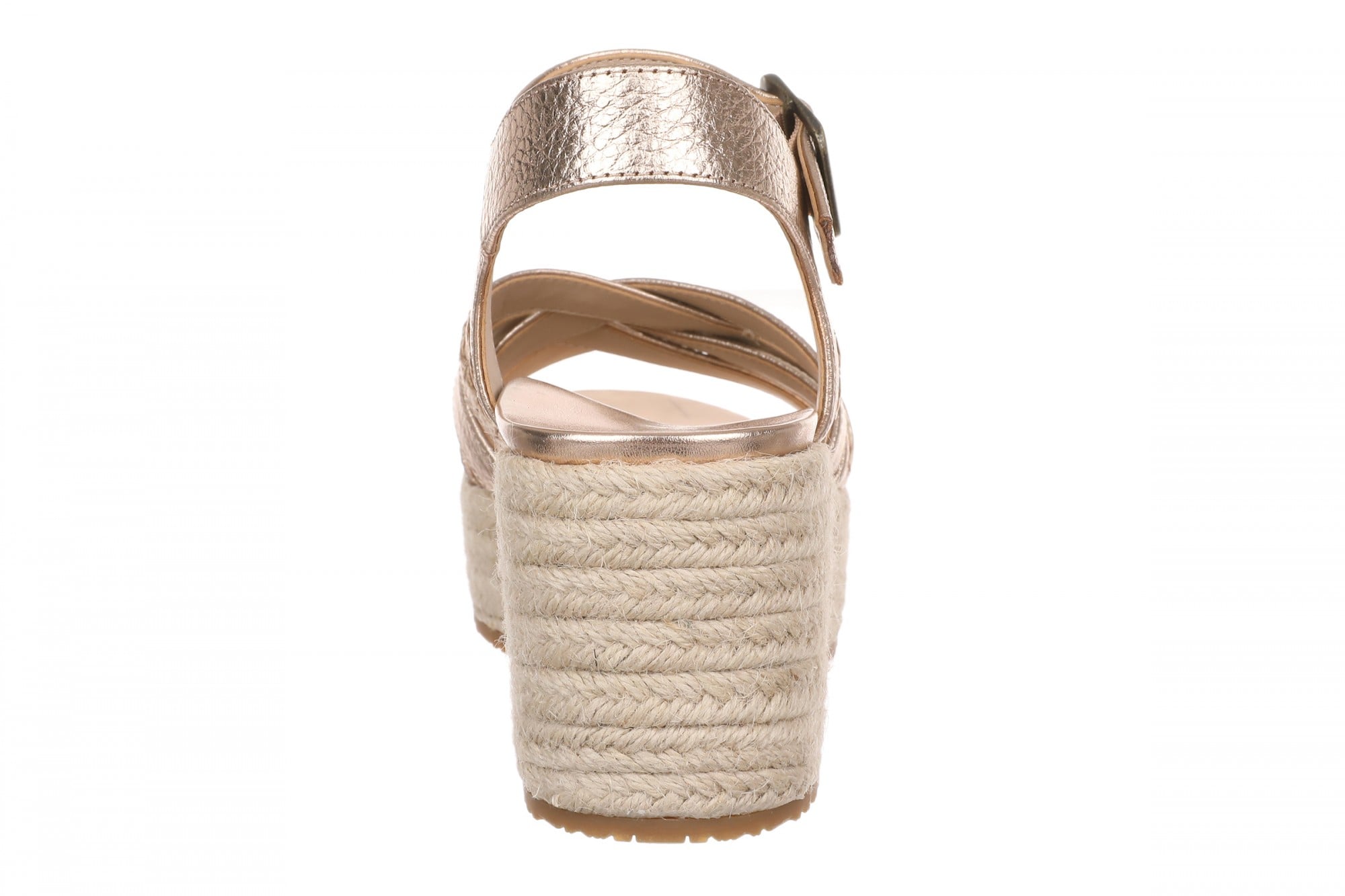 Vionic Dana Women's Orthotic Arch Support Espadrille Wedge Sandal - Bronze - Back