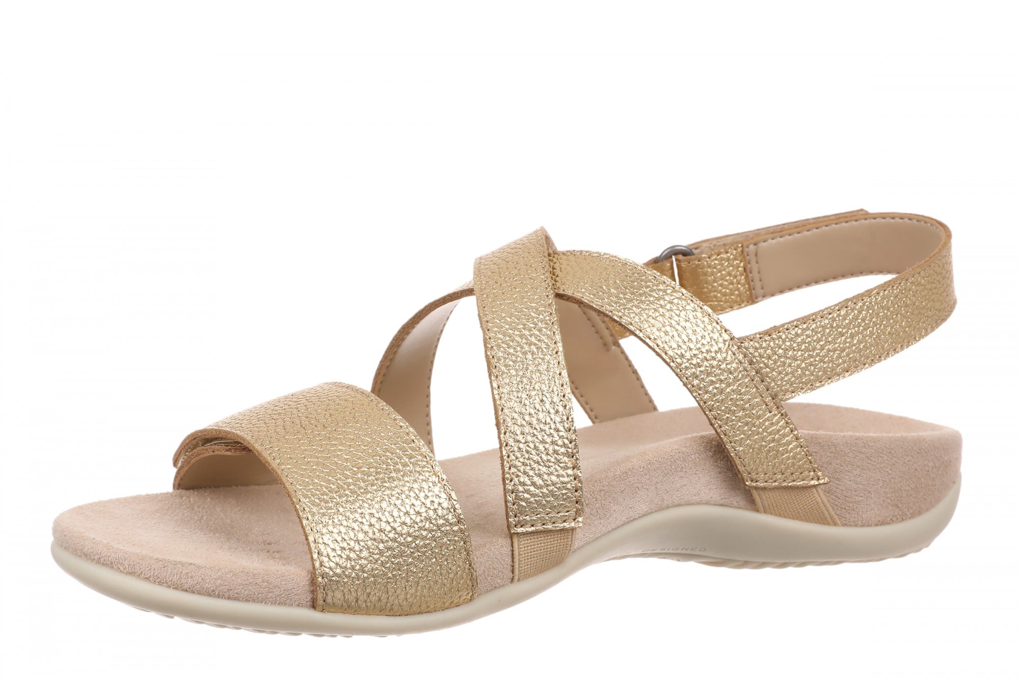 Vionic Raya Women's Cushioned Slingback Sandal - Gold - Left angle
