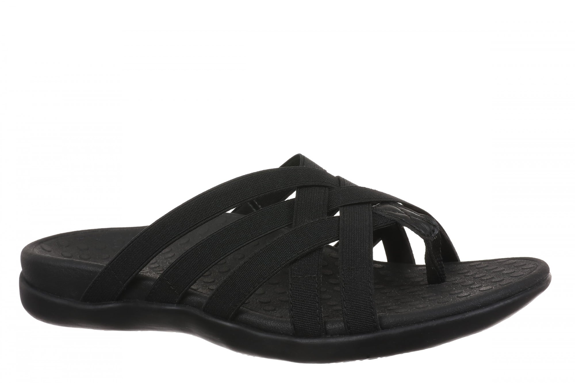 Vionic Tia Women's Sandal - Women's Stretchy Gore Orthotic Arch Support Sandal in Black