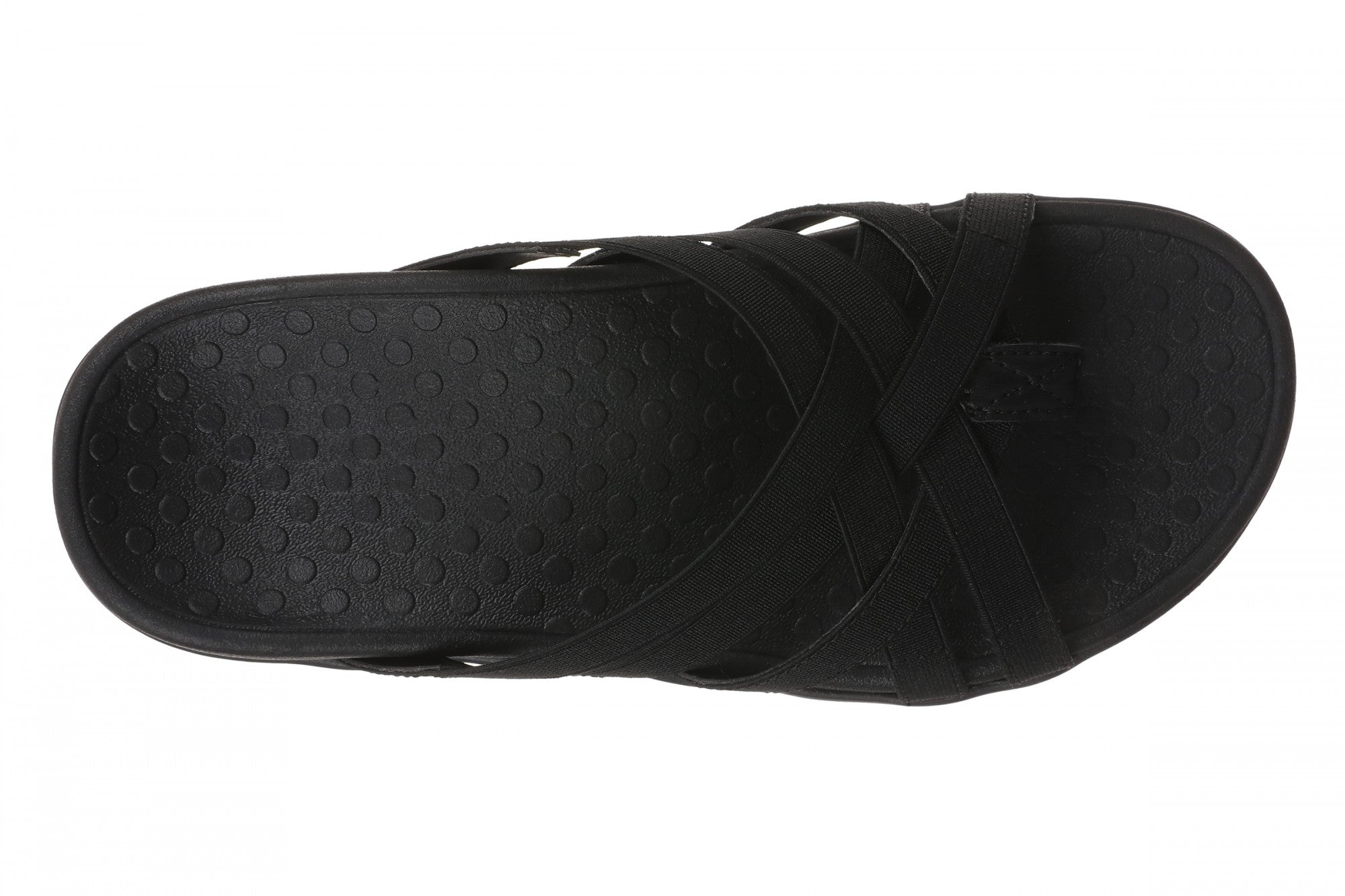 Vionic Tia Women's Sandal - Women's Stretchy Gore Orthotic Arch Support Sandal - Black - Top