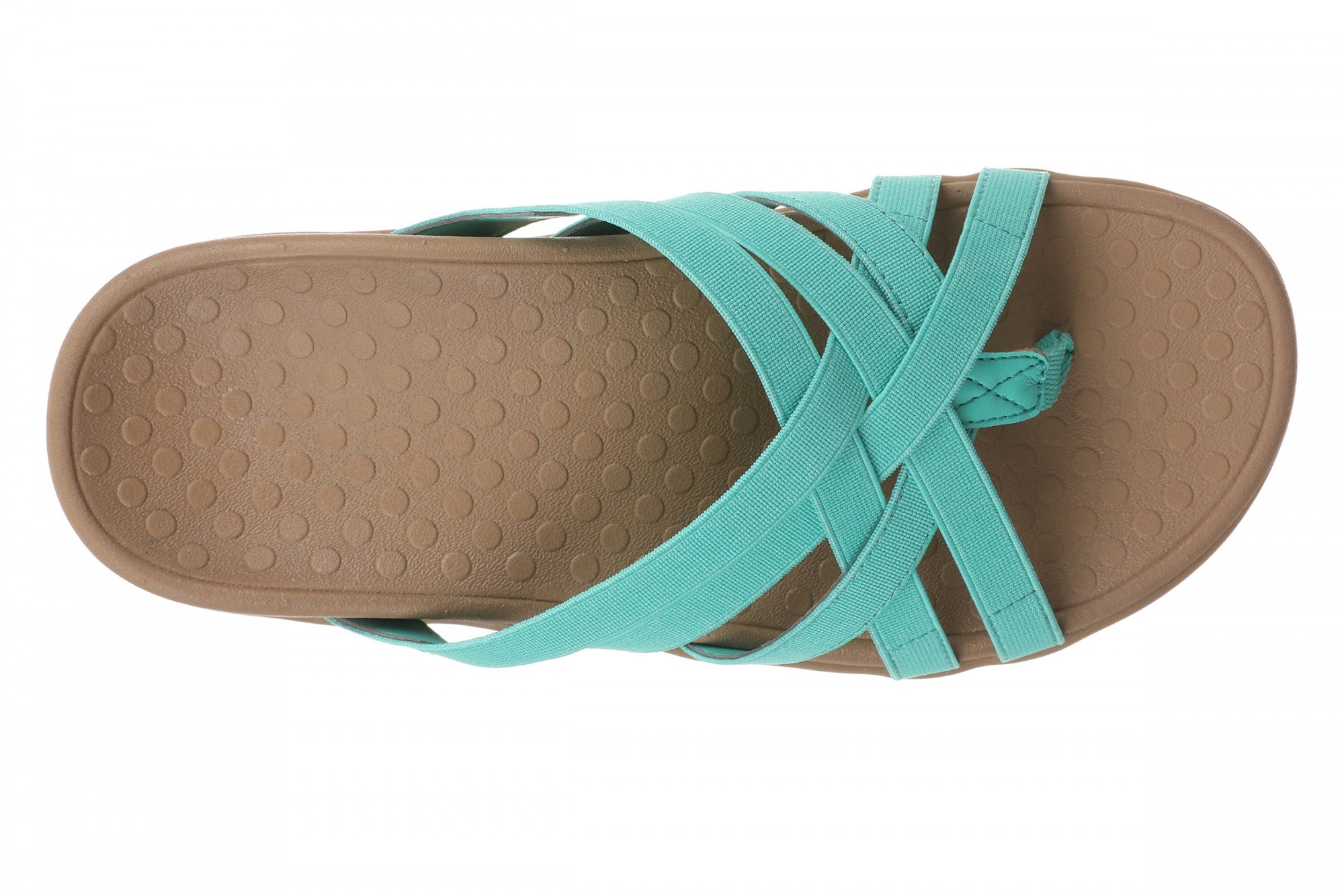 Vionic Tia Women's Sandal - Women's Stretchy Gore Orthotic Arch Support Sandal - Aqua Green - Top