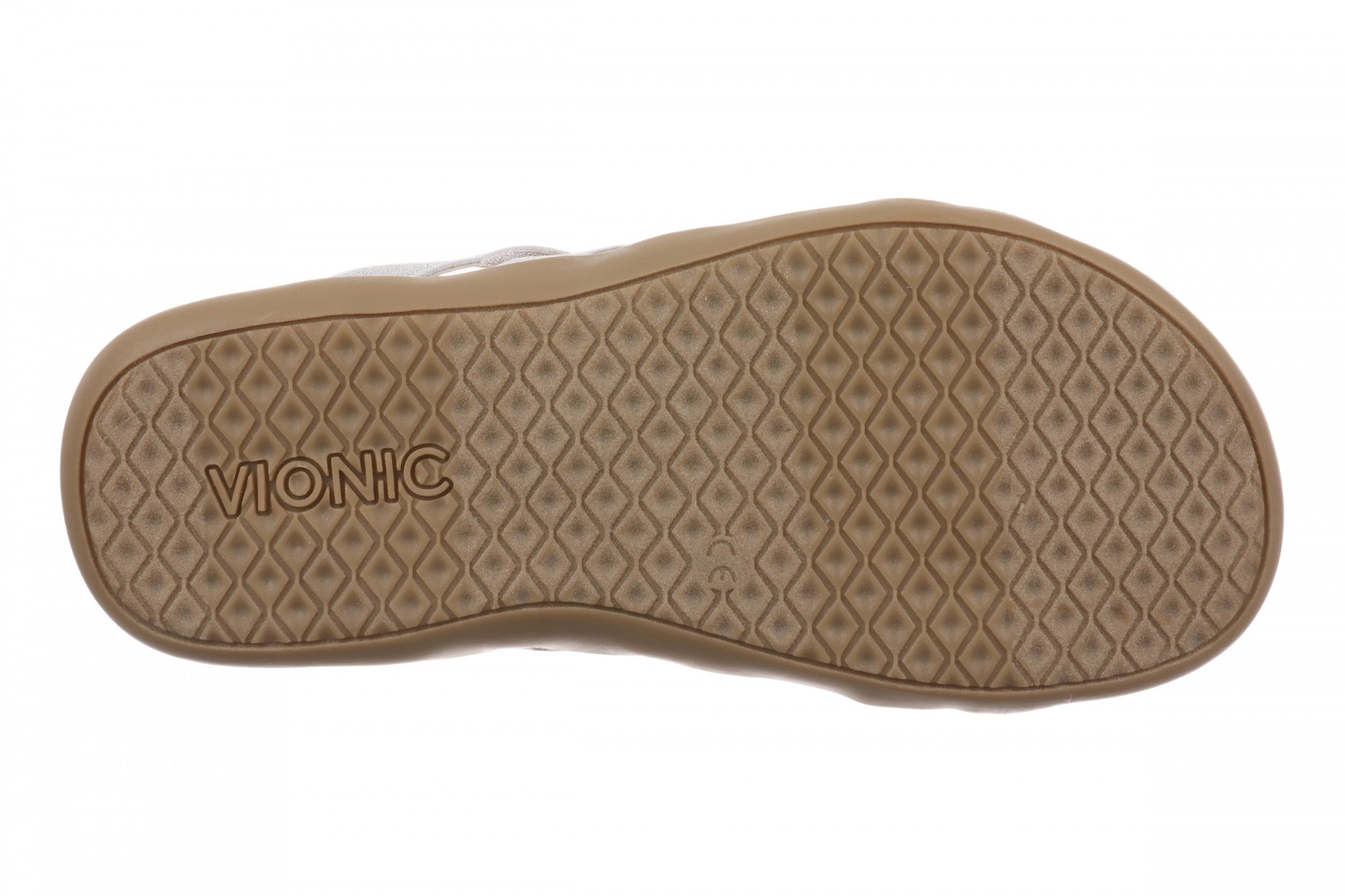 Vionic Tia Women's Sandal - Women's Stretchy Gore Orthotic Arch Support Sandal - Silver - Bottom
