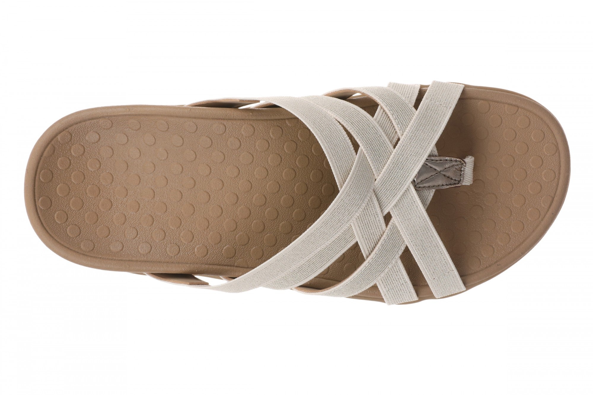 Vionic Tia Women's Sandal - Women's Stretchy Gore Orthotic Arch Support Sandal - Champagne - Top