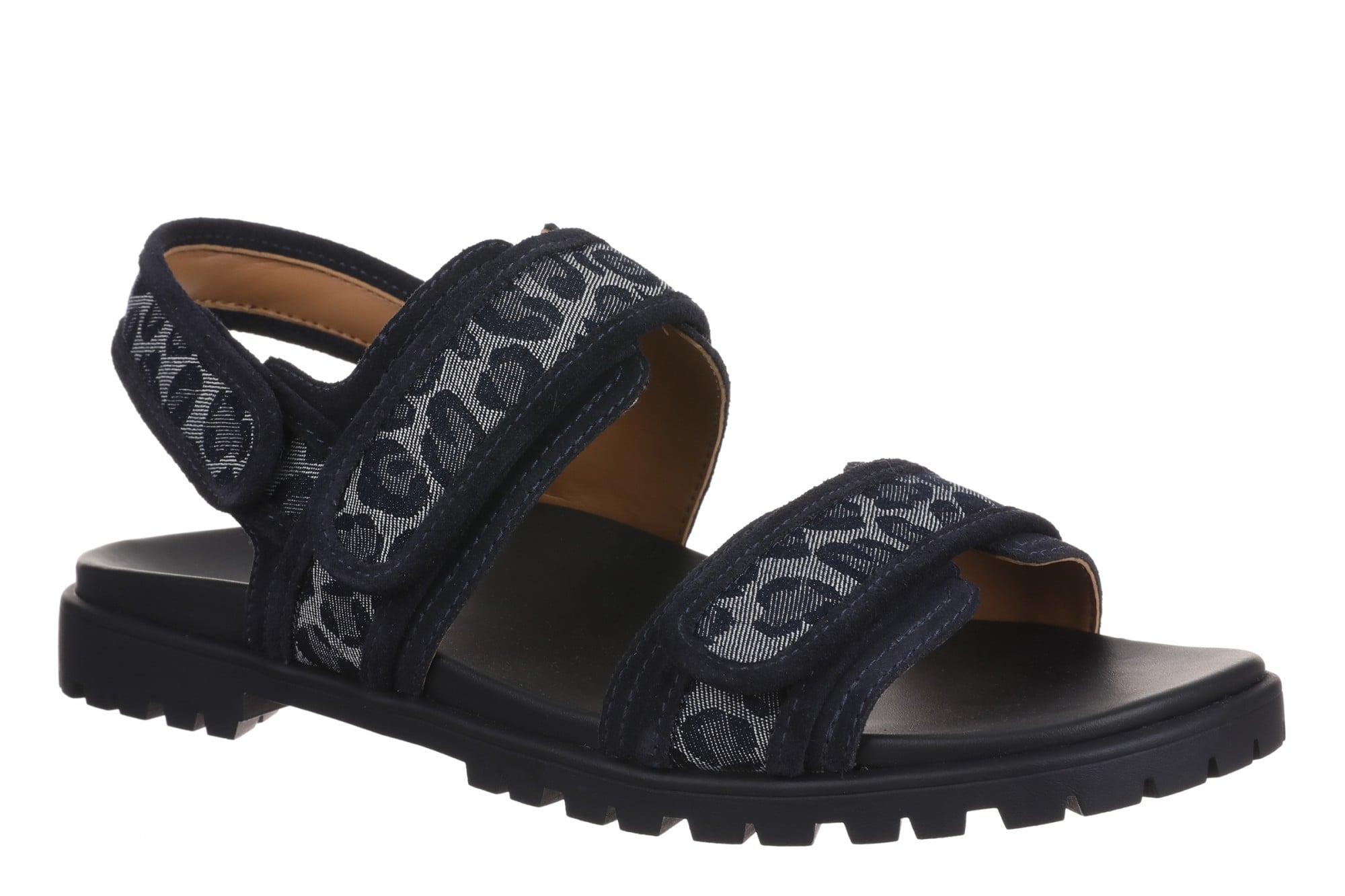 Vionic Cassidy Women's Adjustable Strap Sandal in Leopard Red Denim Denim
