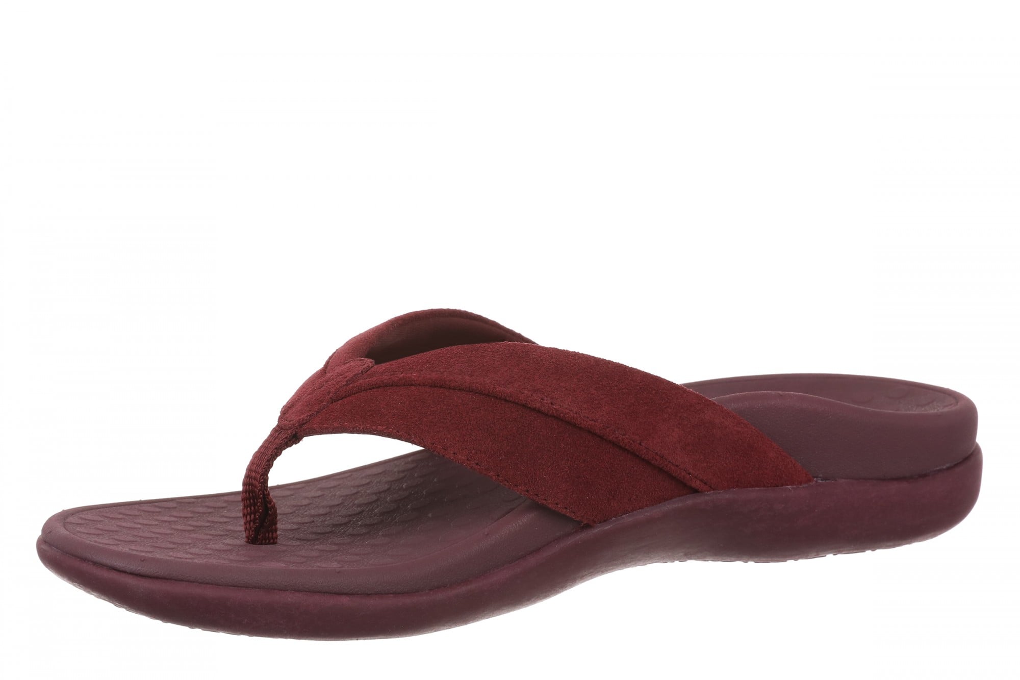 Vionic Shore Women's Orthotic Supportive Comfortable Flip-Flop Sandal - Cherry Jubilee - Left angle