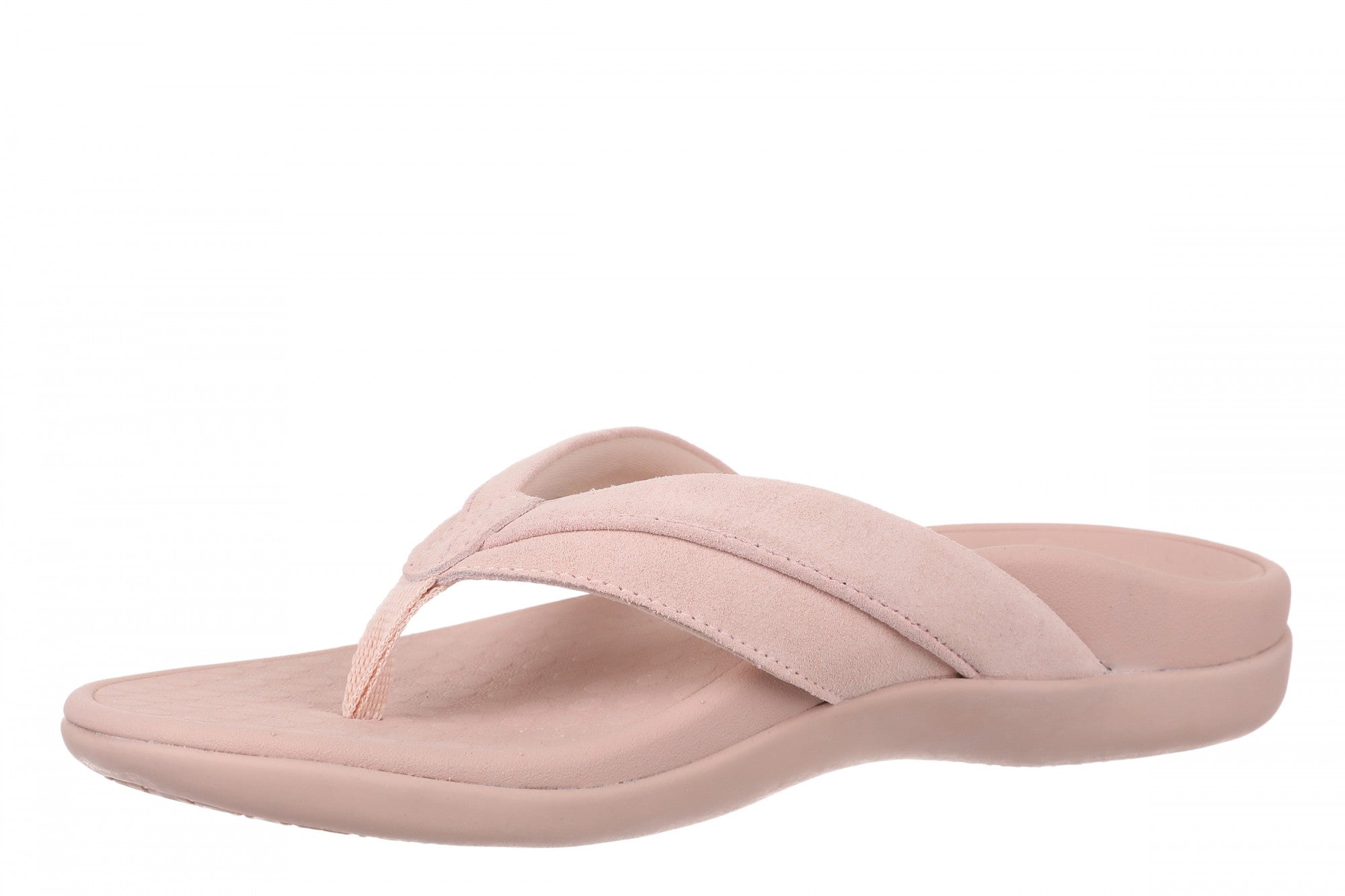 Vionic Shore Women's Orthotic Supportive Comfortable Flip-Flop Sandal - Cameo Rose - Left angle