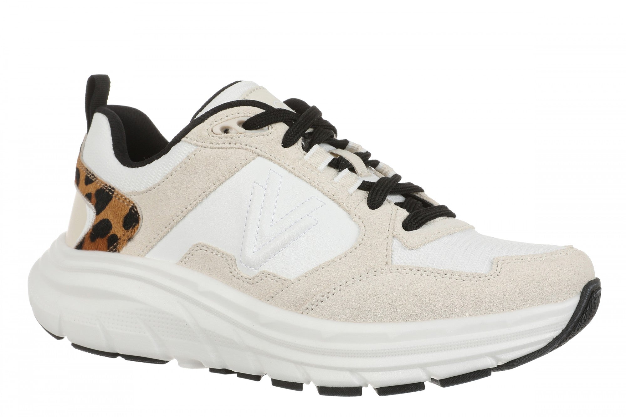 Vionic Walk Max Skyline - Women's Comfort Walking Shoe in White/leopard