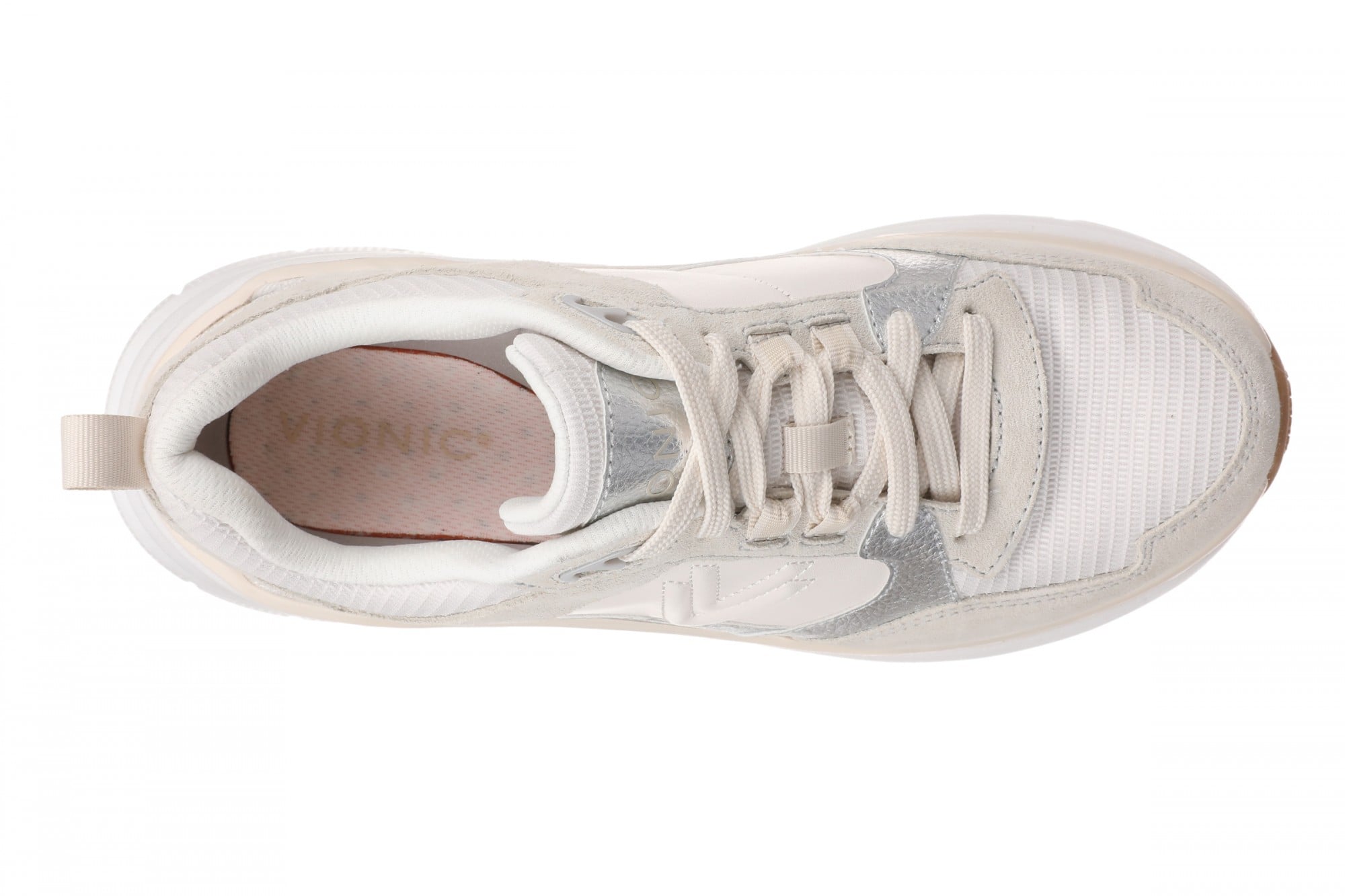 Vionic Walk Max Skyline - Women's Comfort Walking Shoe - Sea Salt/silver - Top