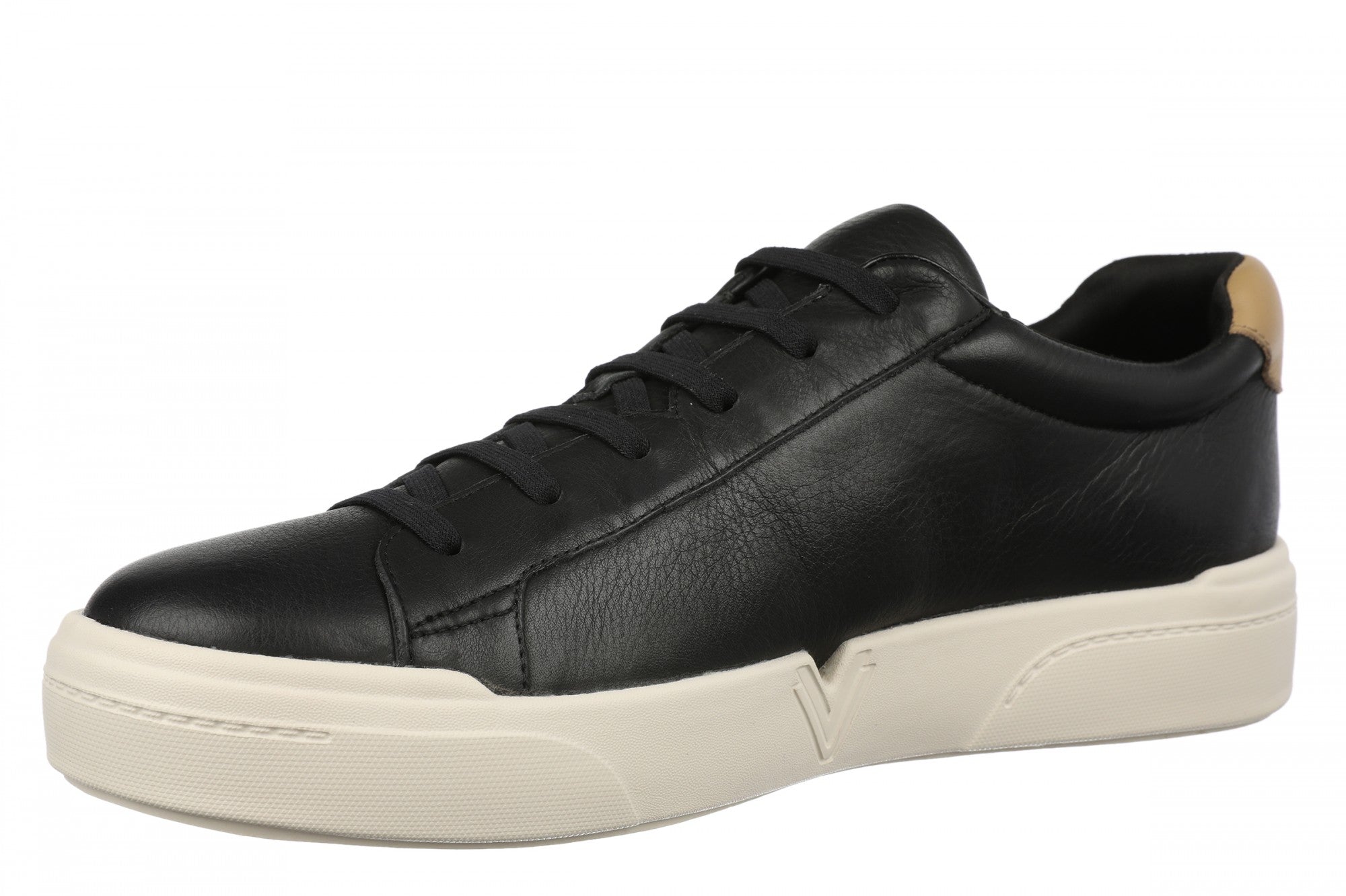 Vionic Colbie Men's Slip On Comfort Shoes - Black Tumbled Leather - Left angle