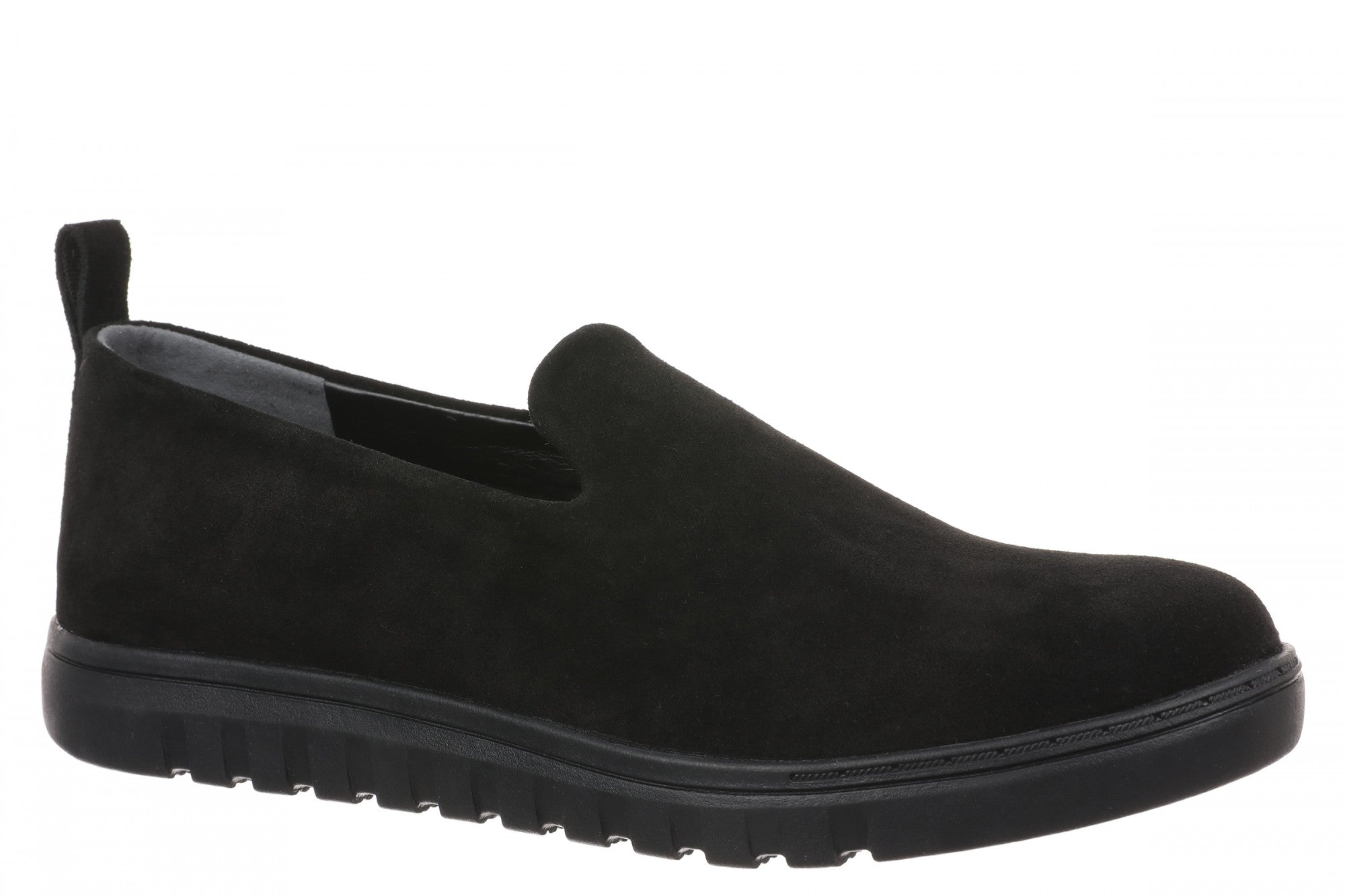 Vionic Uptown Willa Women's Orthotic Slip-On Loafer in Black Suede